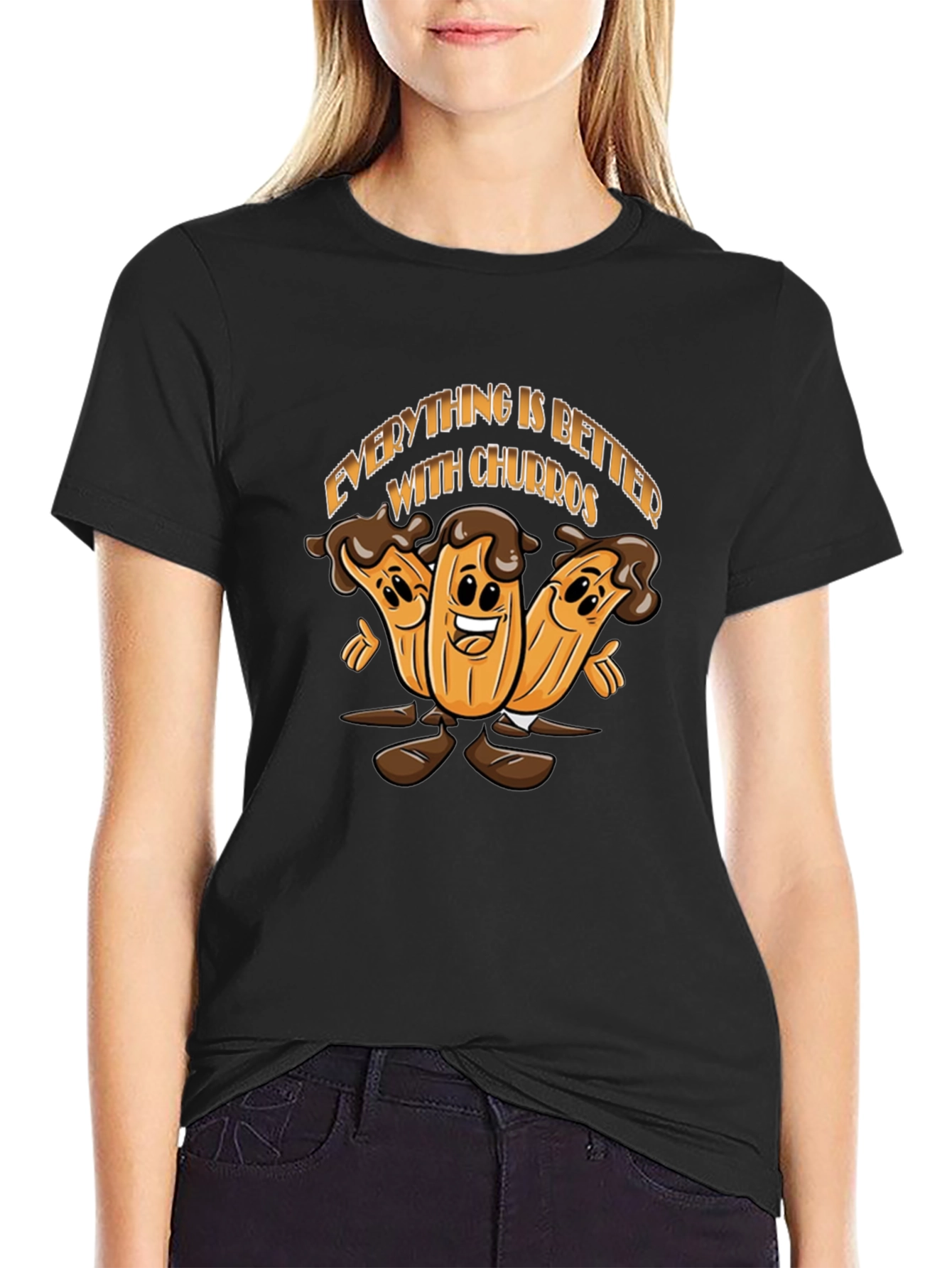 Everything is Better With Churros Black T-Shirt