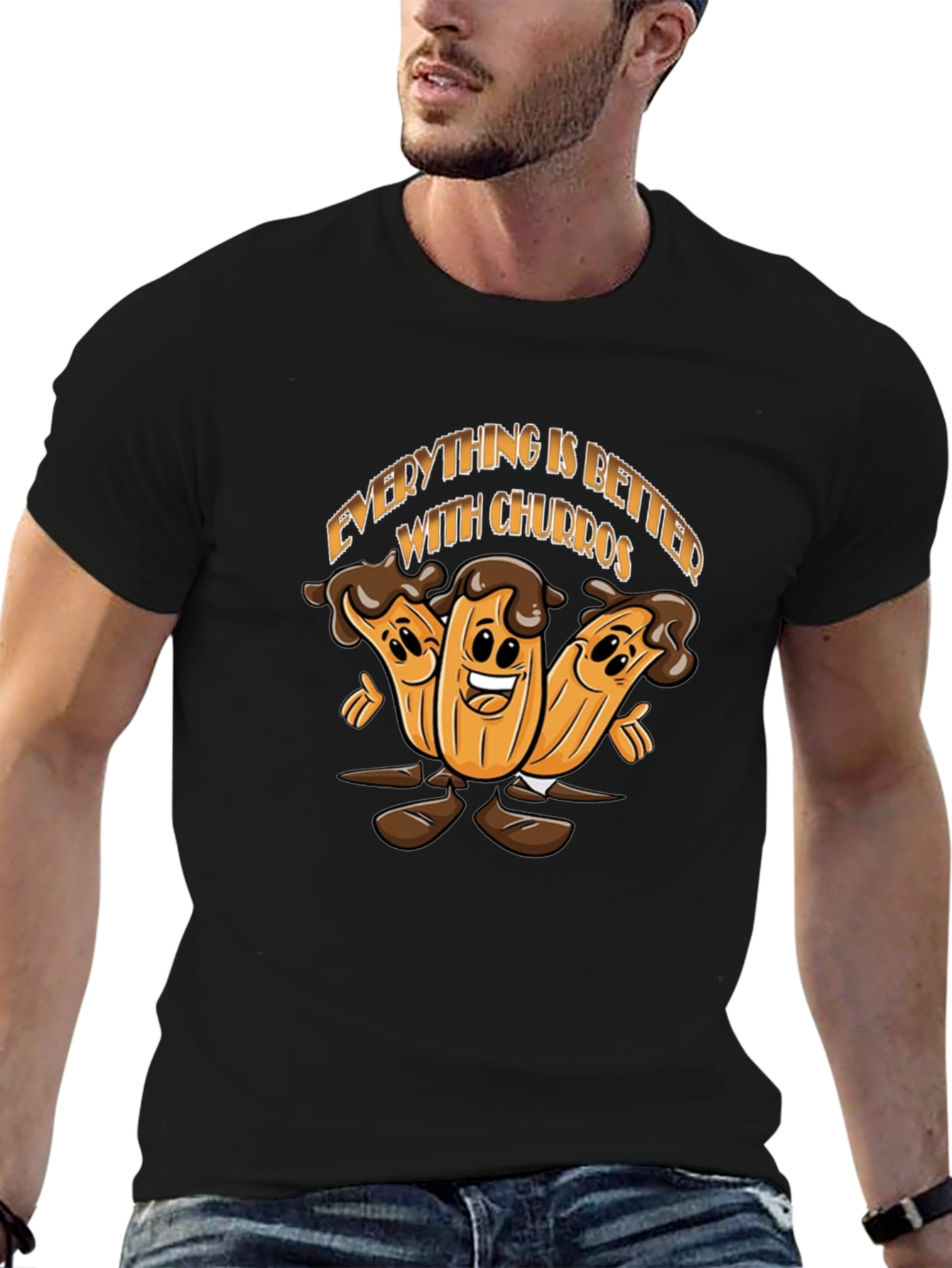 Everything is Better With Churros Black T-Shirt