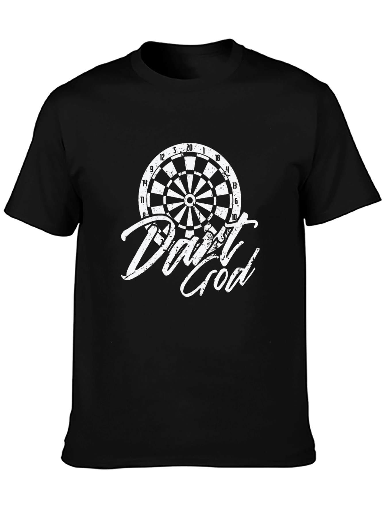 Dart God Graphic Tee - Black Casual T-Shirt