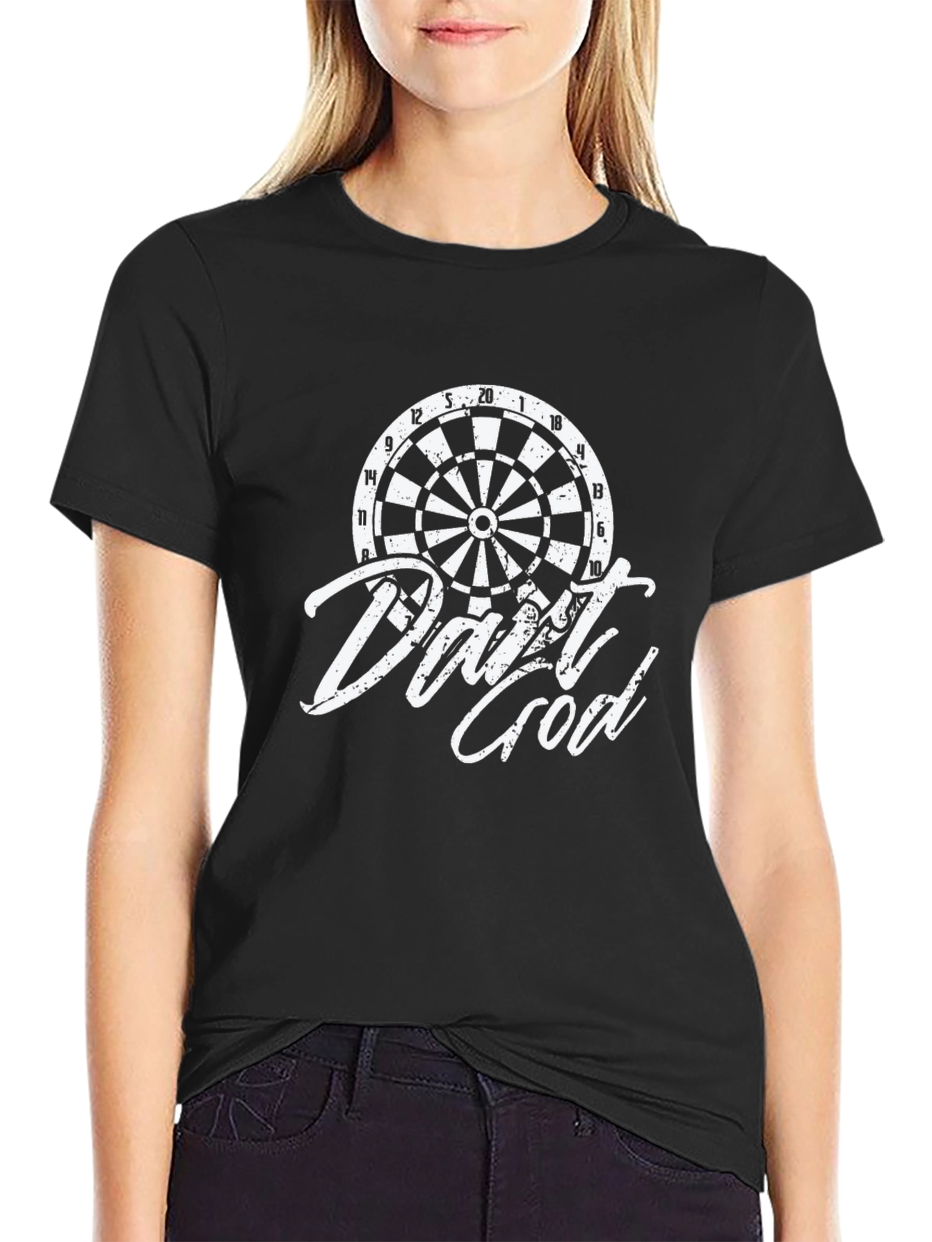 Dart God Graphic Tee - Black Casual T-Shirt