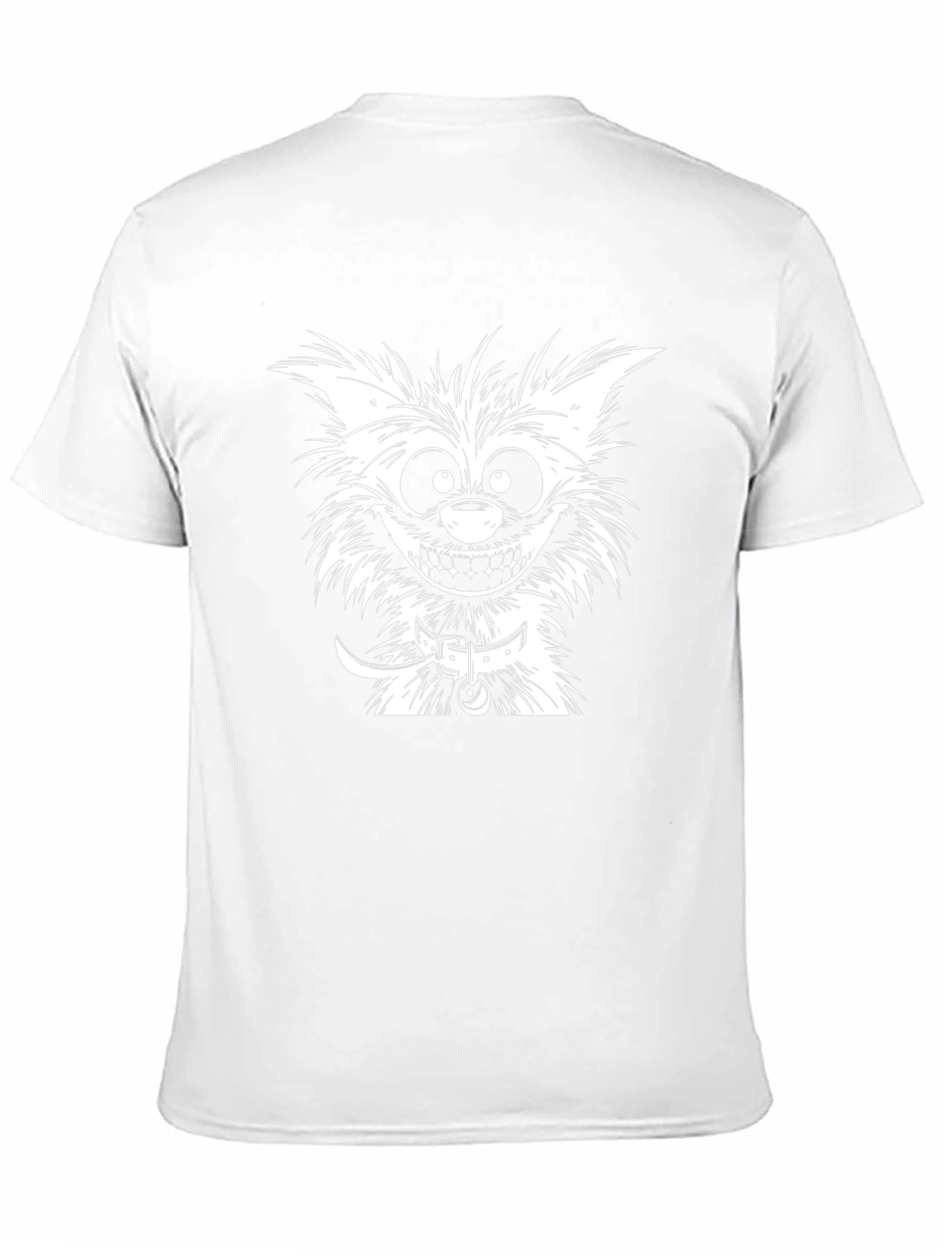 Cartoon Cat Graphic Tee - Black Cotton T-Shirt