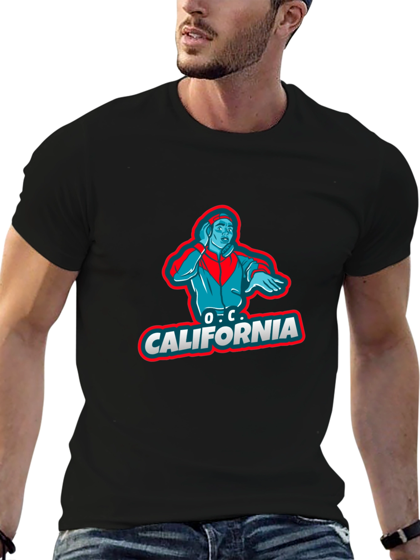 O.C. California Graphic T-Shirt - Black