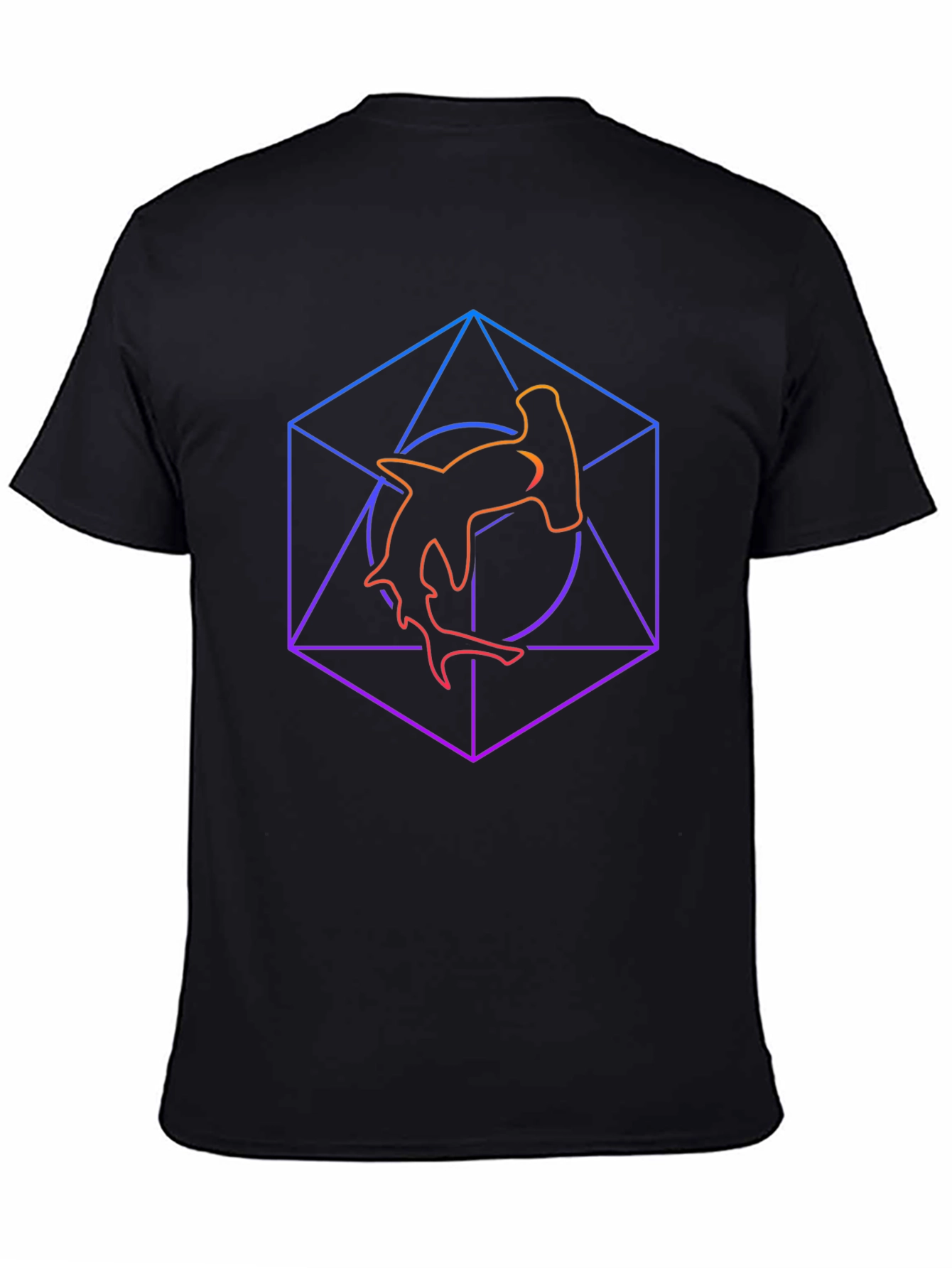 Hammerhead Shark Graphic Tee - Geometric Design