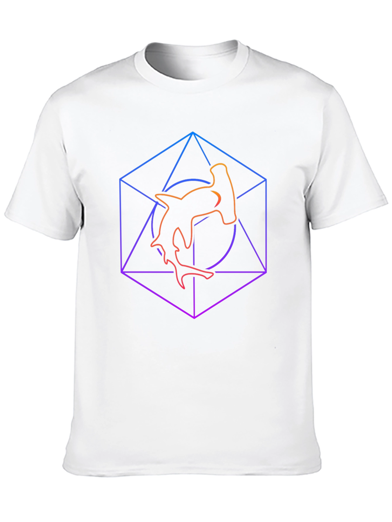 Hammerhead Shark Graphic Tee - Geometric Design