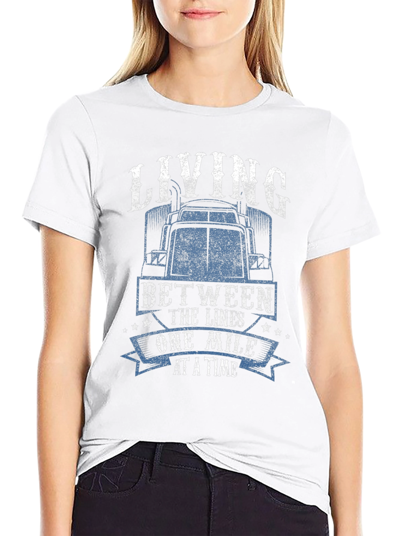 Living Between the Lines Trucker T-Shirt