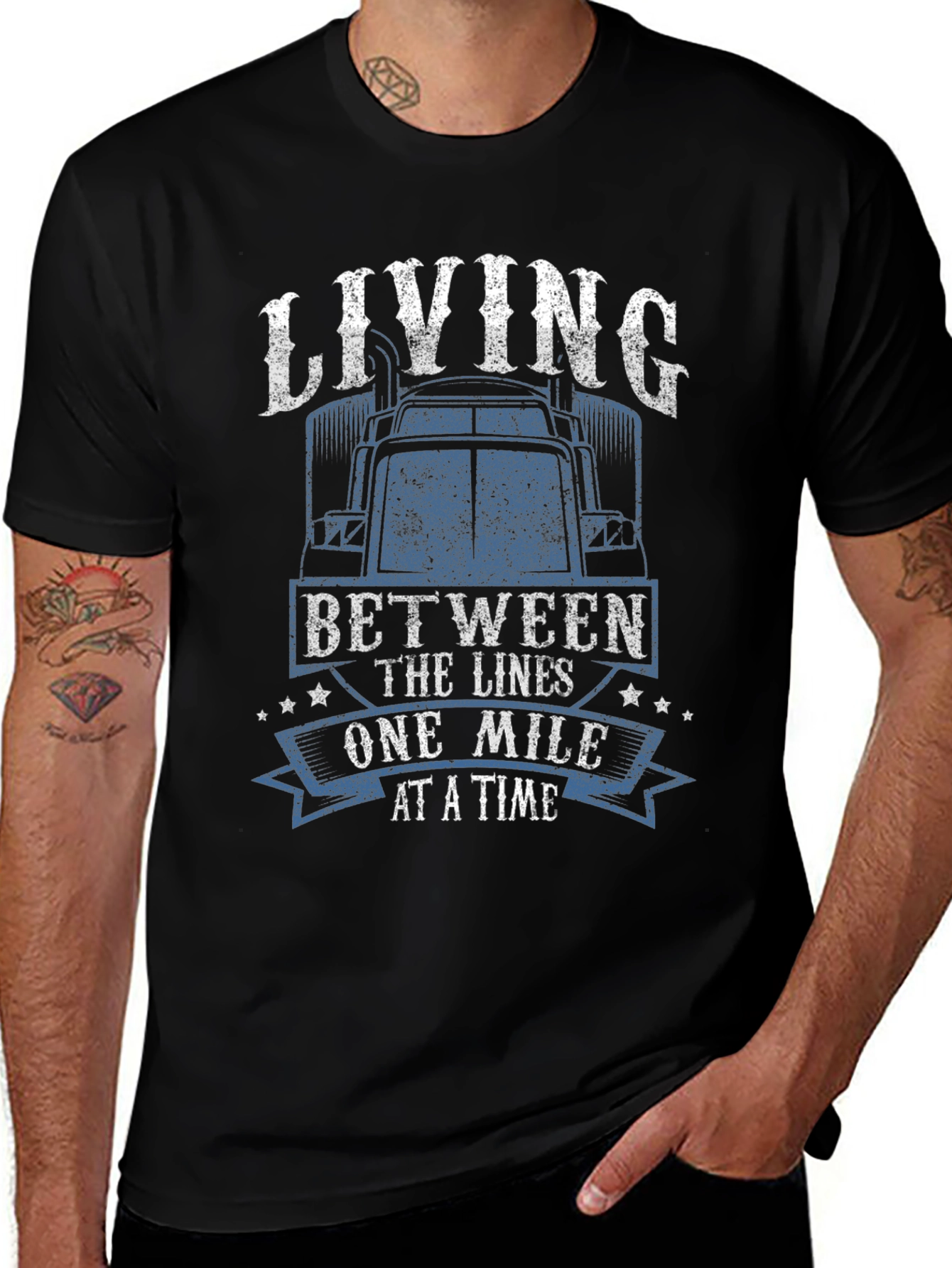 Living Between the Lines Trucker T-Shirt