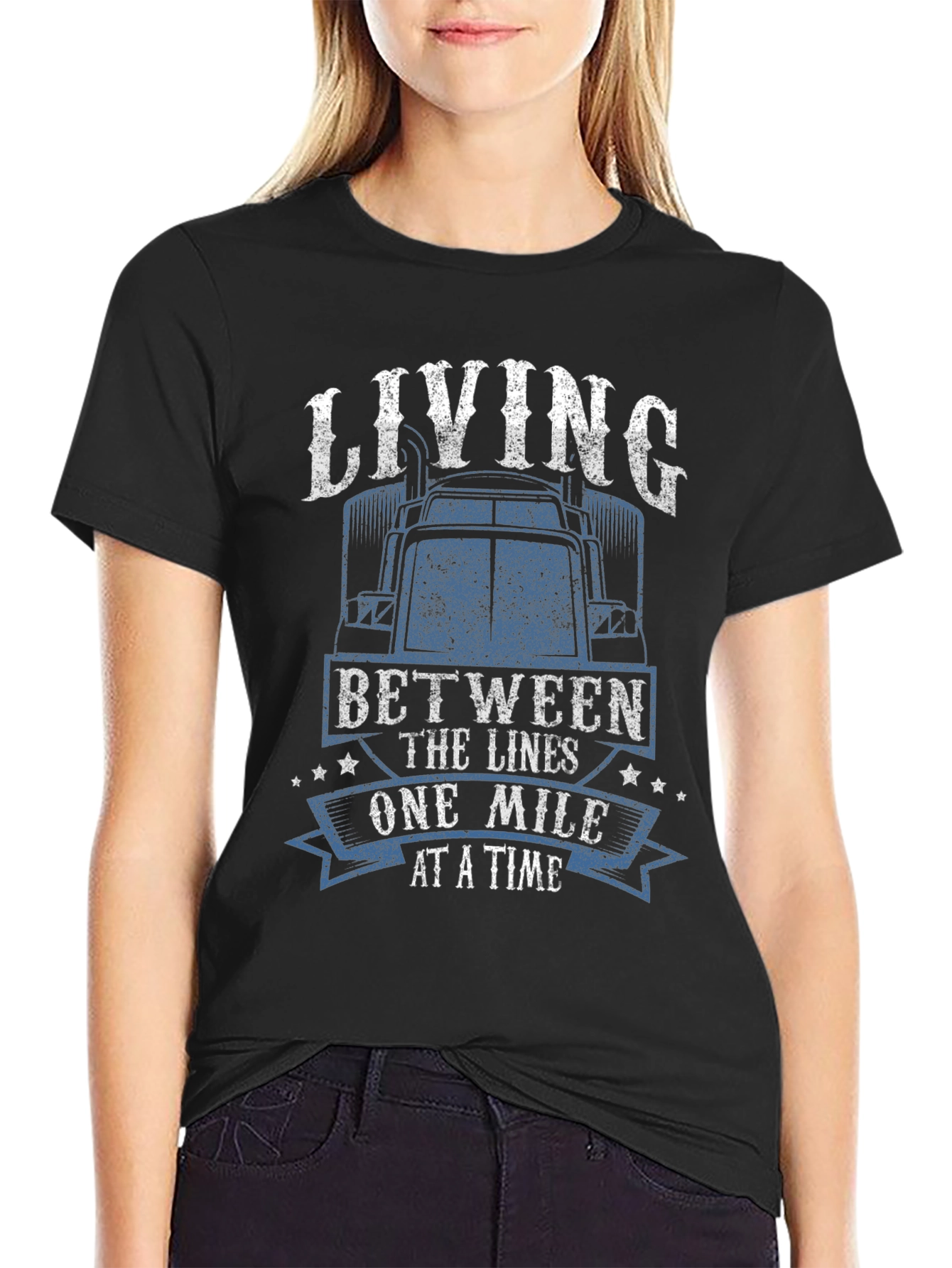Living Between the Lines Trucker T-Shirt