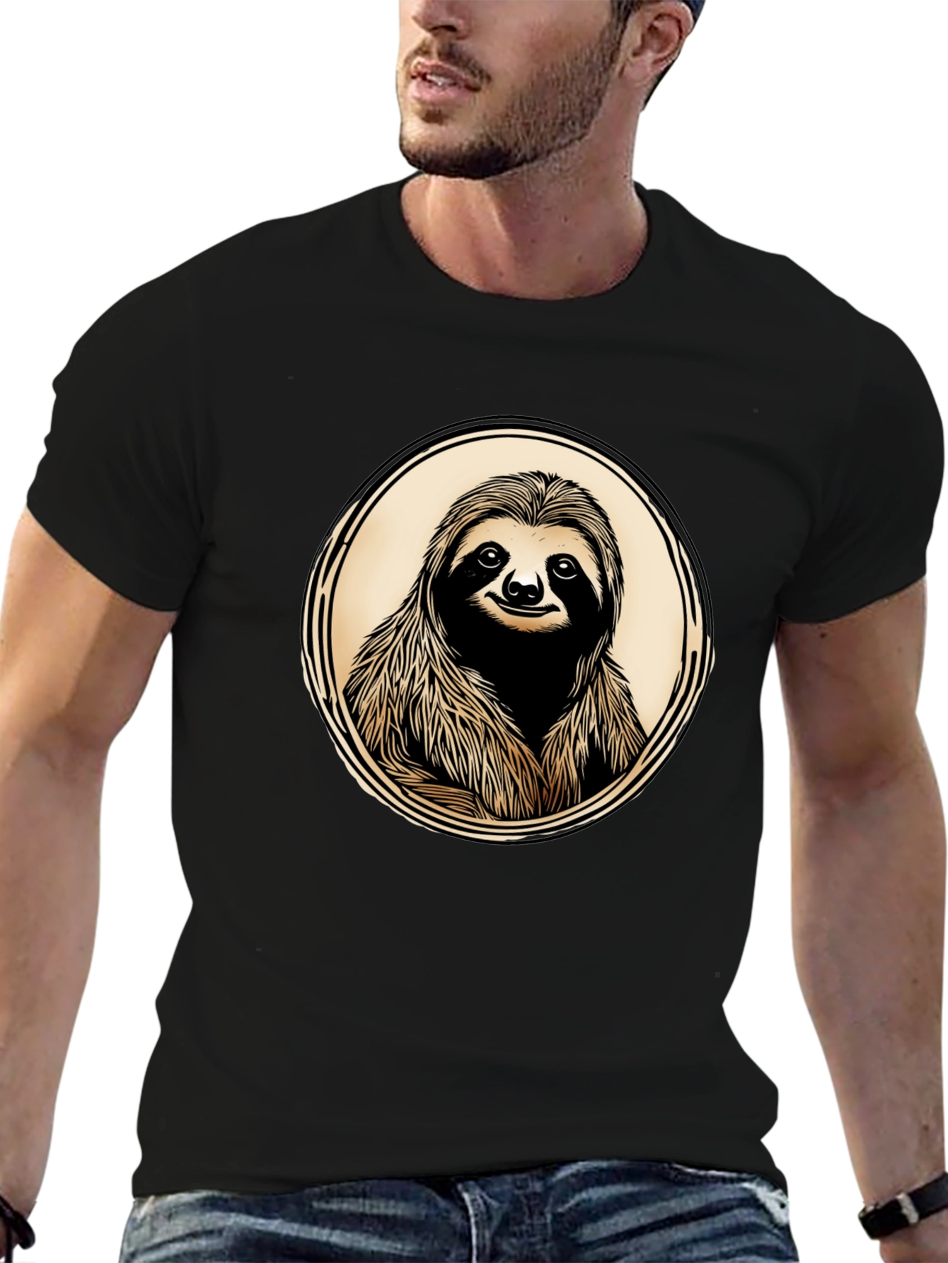 Sloth Graphic Print Tee