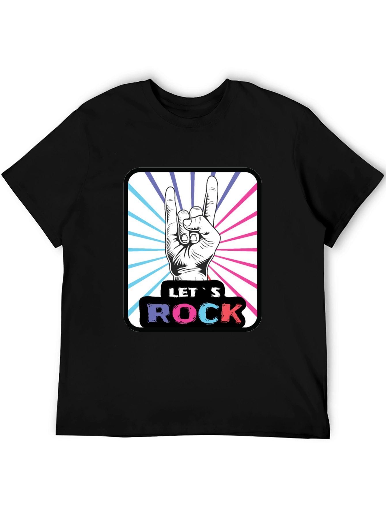 Lets Rock Hand Gesture Graphic Tee