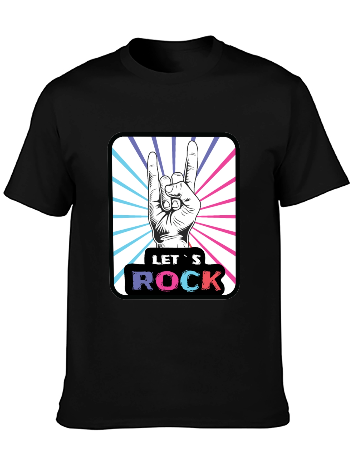 Lets Rock Hand Gesture Graphic Tee
