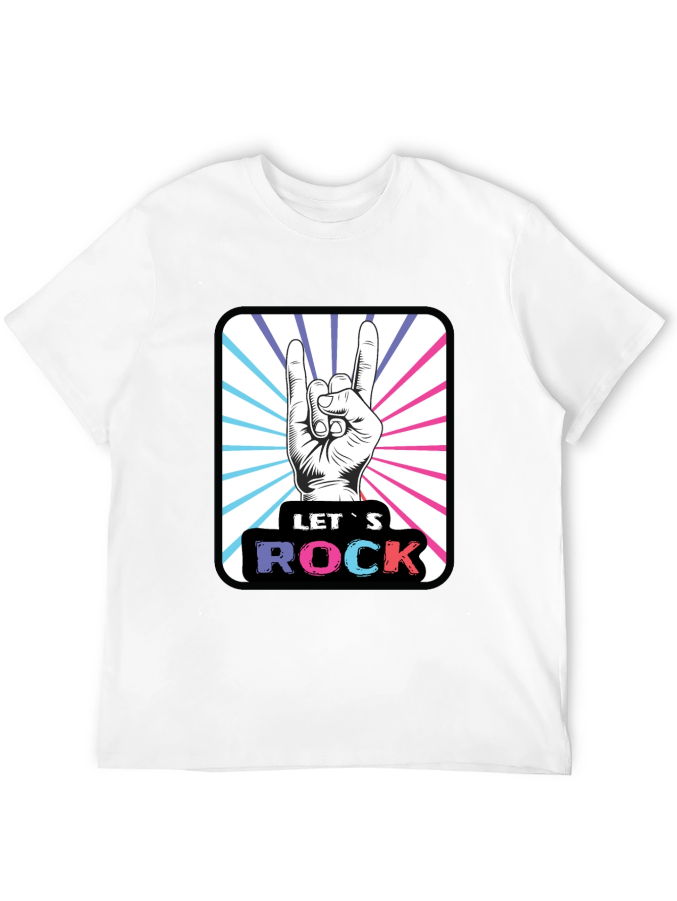 Lets Rock Hand Gesture Graphic Tee
