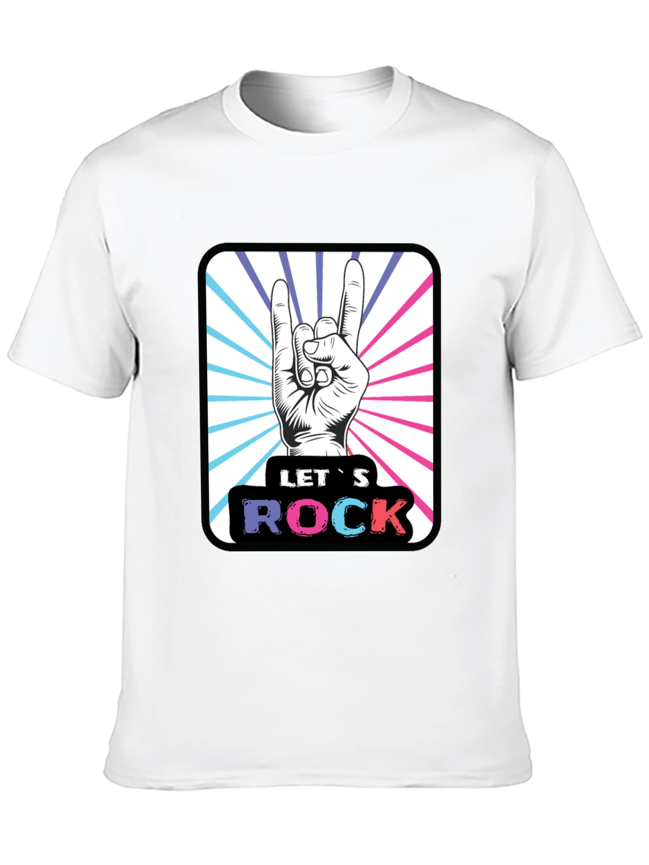 Lets Rock Hand Gesture Graphic Tee