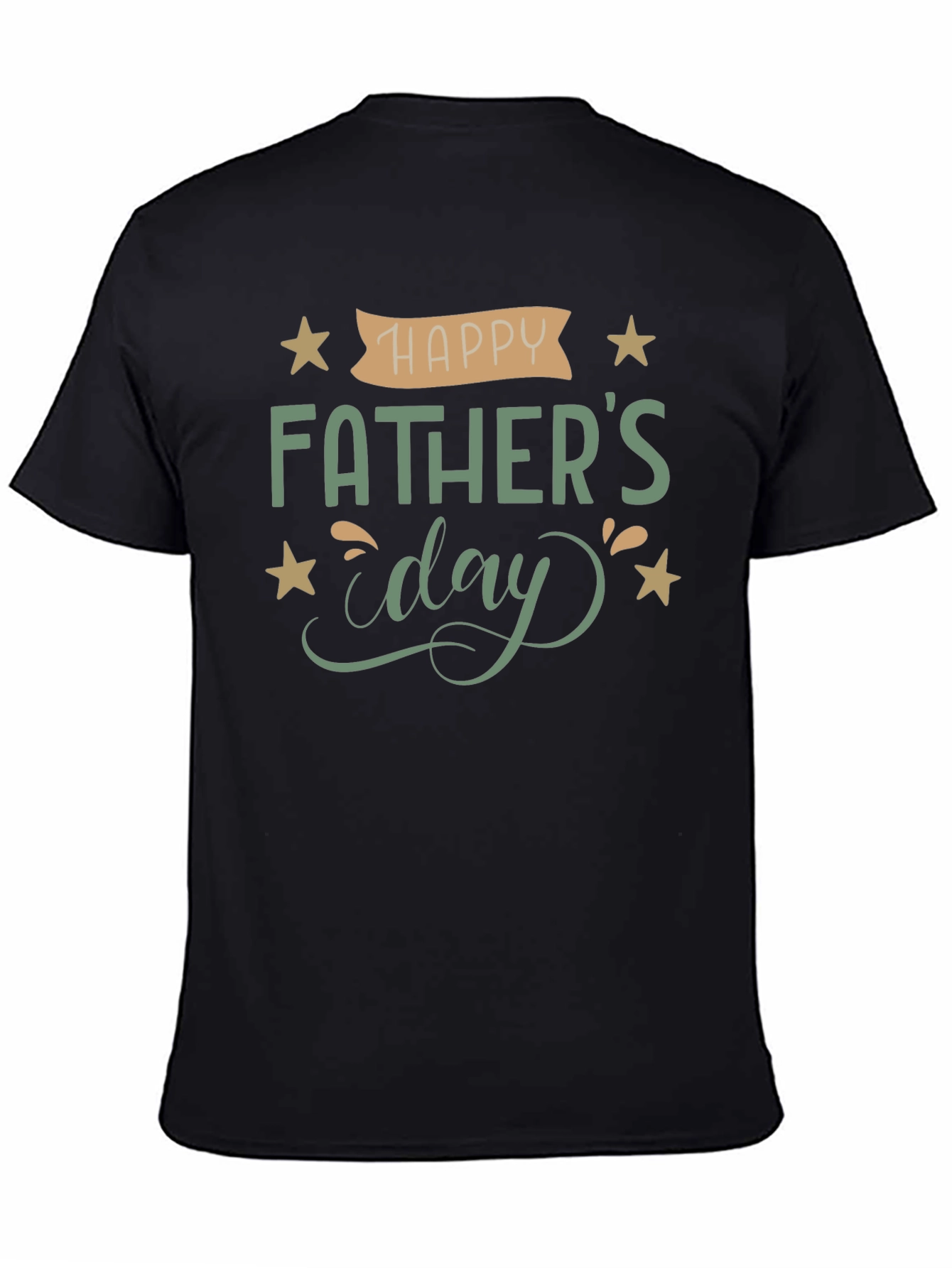 Happy Fathers Day Black T-Shirt