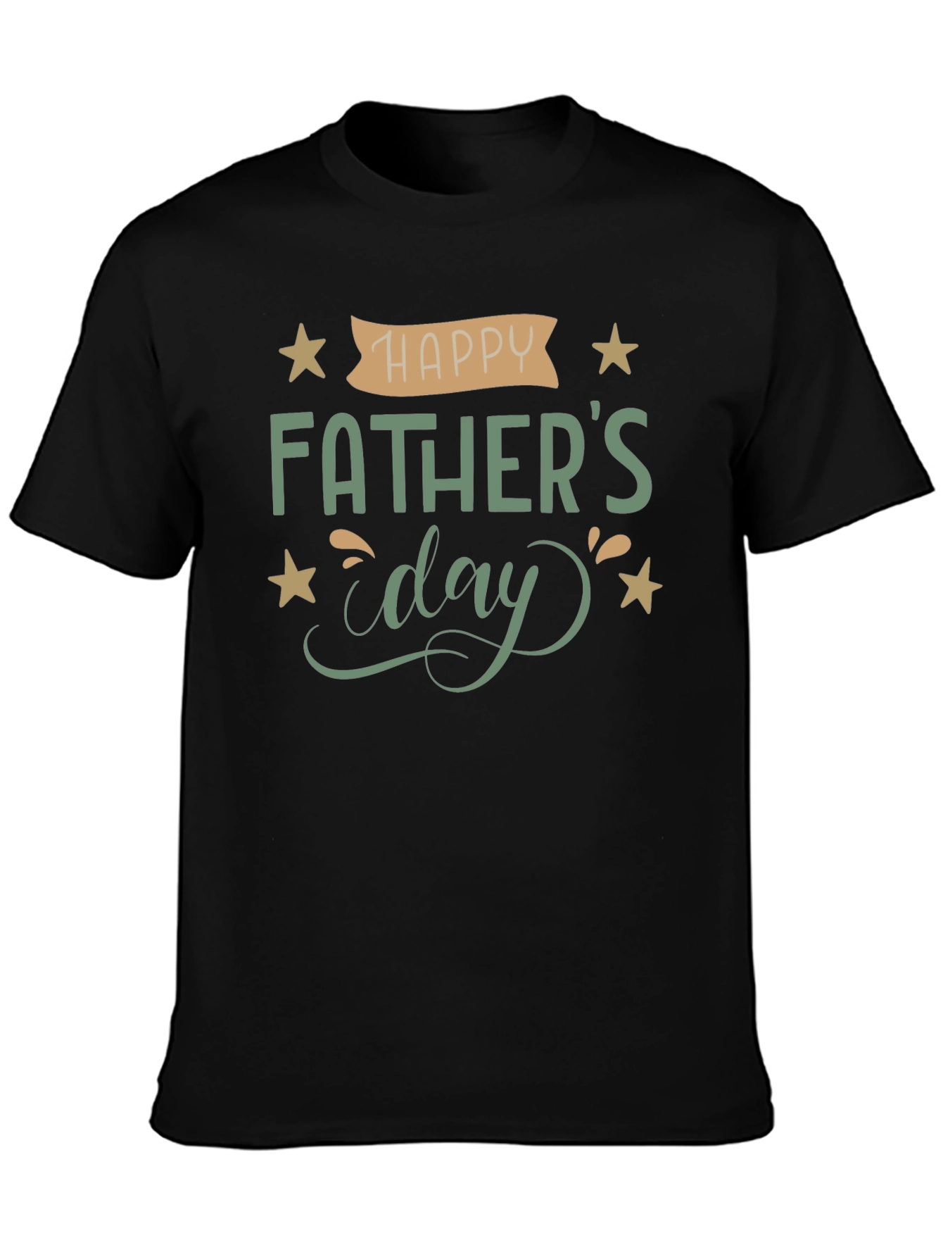 Happy Fathers Day Black T-Shirt