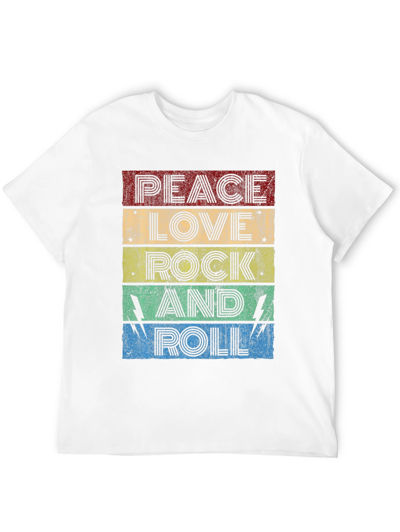 Peace Love Rock and Roll Graphic T-Shirt