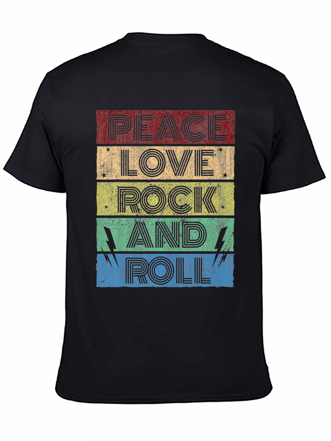 Peace Love Rock and Roll Graphic T-Shirt