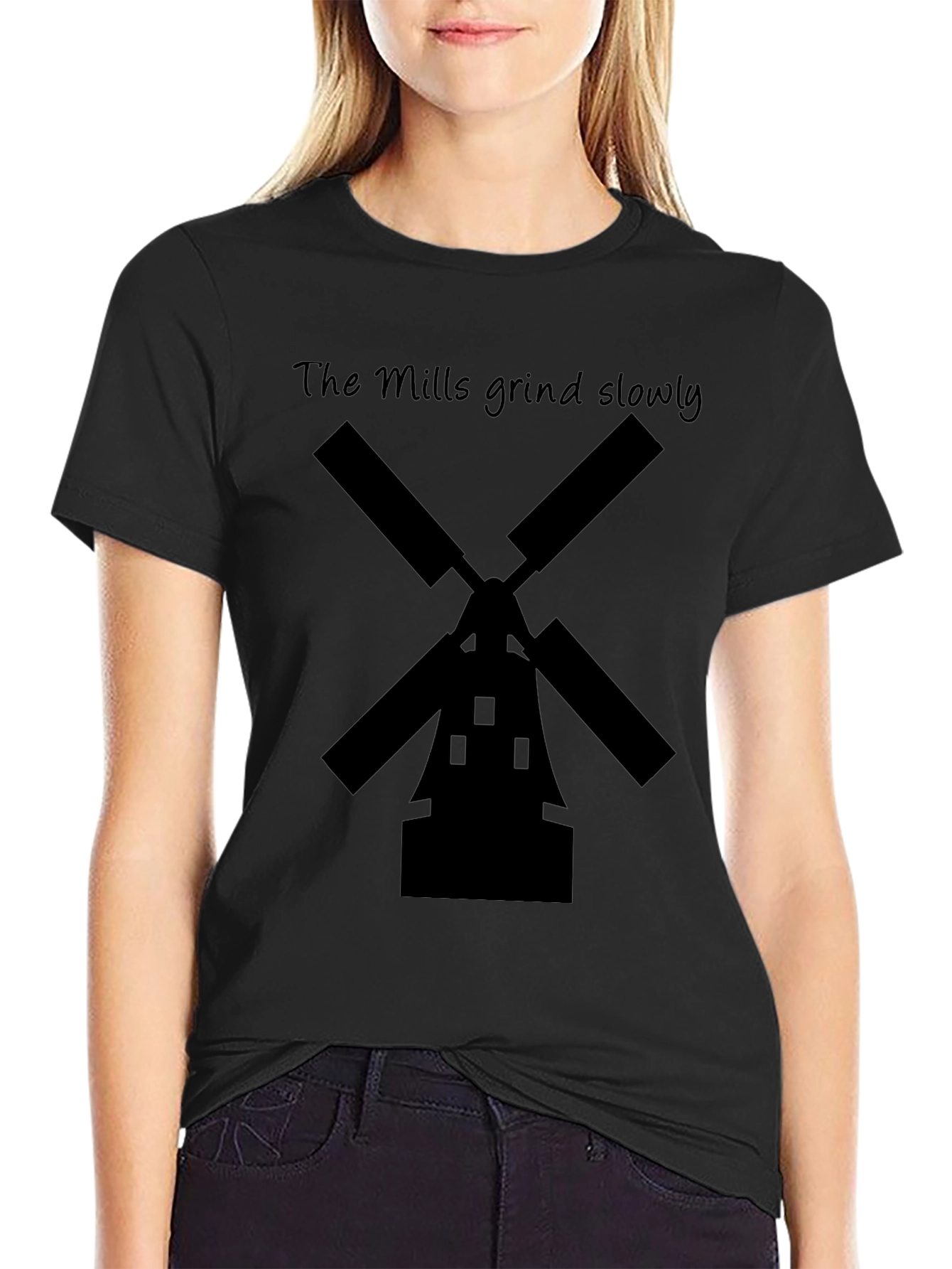 The Mills Grind Slowly Black T-Shirt