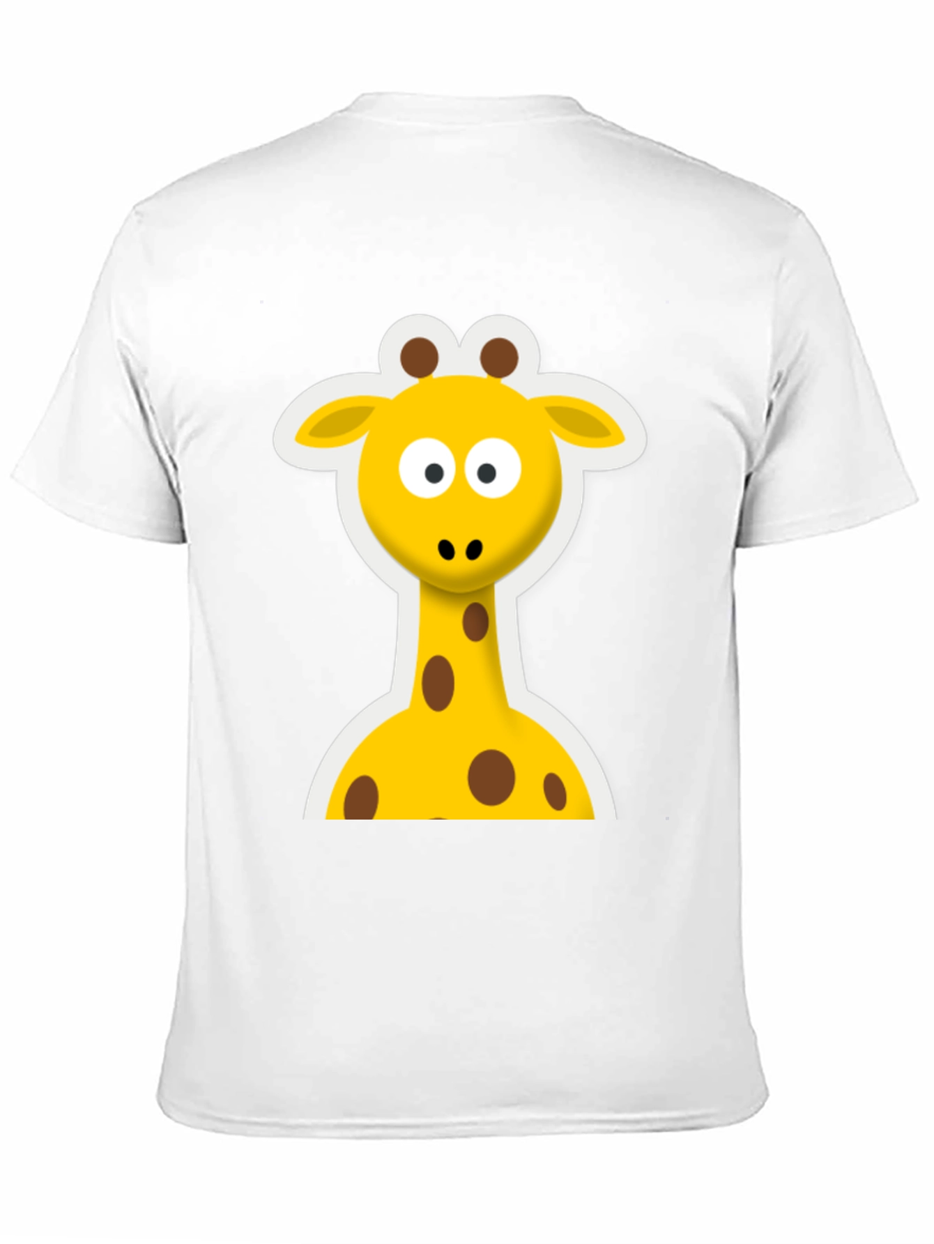 Cute Giraffe Graphic Black T-Shirt