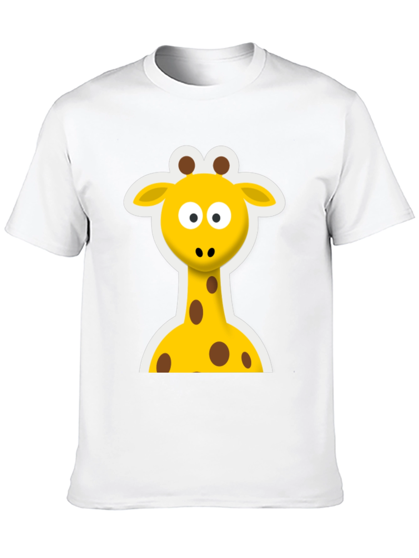 Cute Giraffe Graphic Black T-Shirt