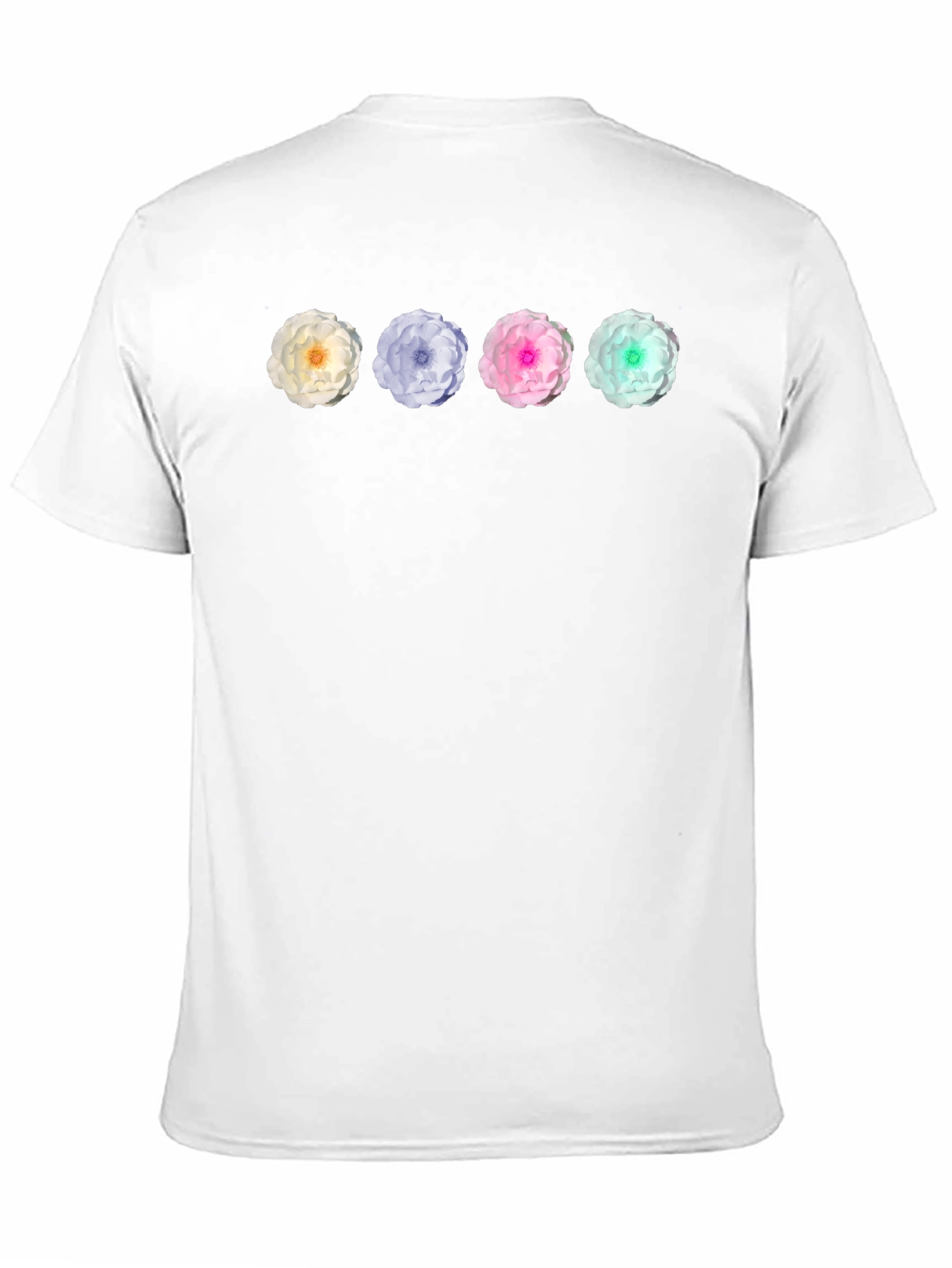 Floral T-Shirt - Four Flower Design