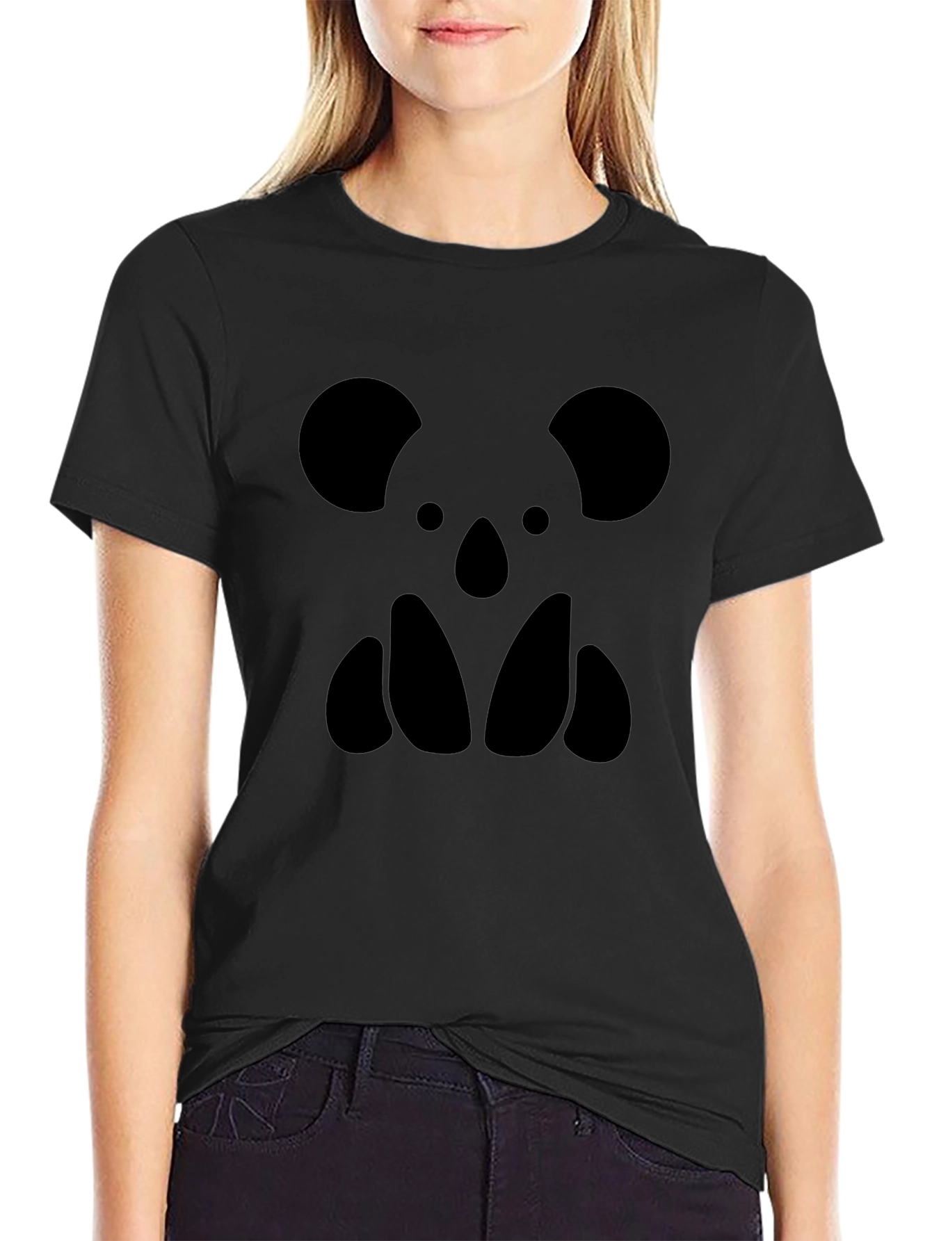 Black Graphic Tee - Koala Bear Silhouette