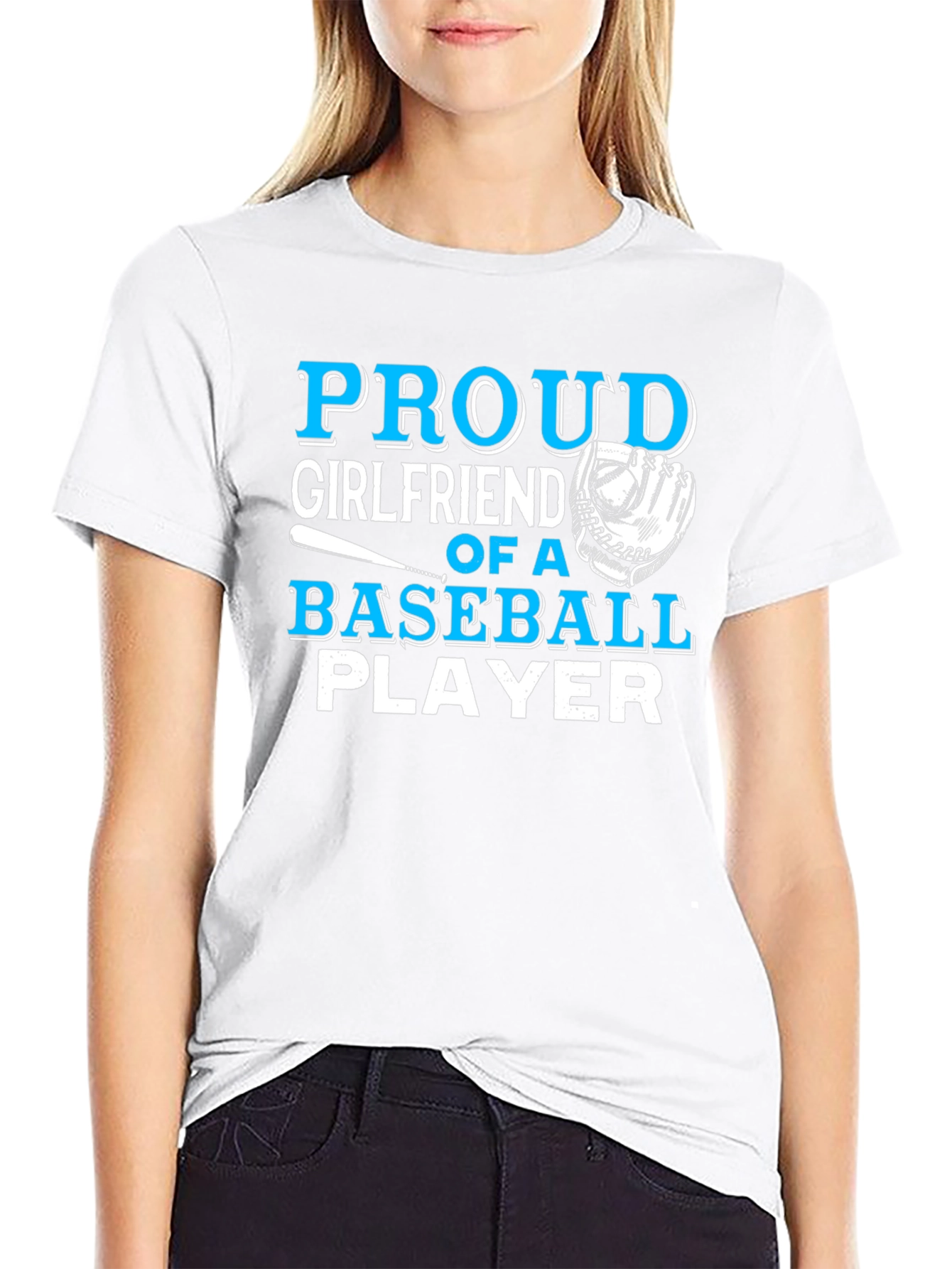 Proud Girlfriend Baseball Player Graphic Tee