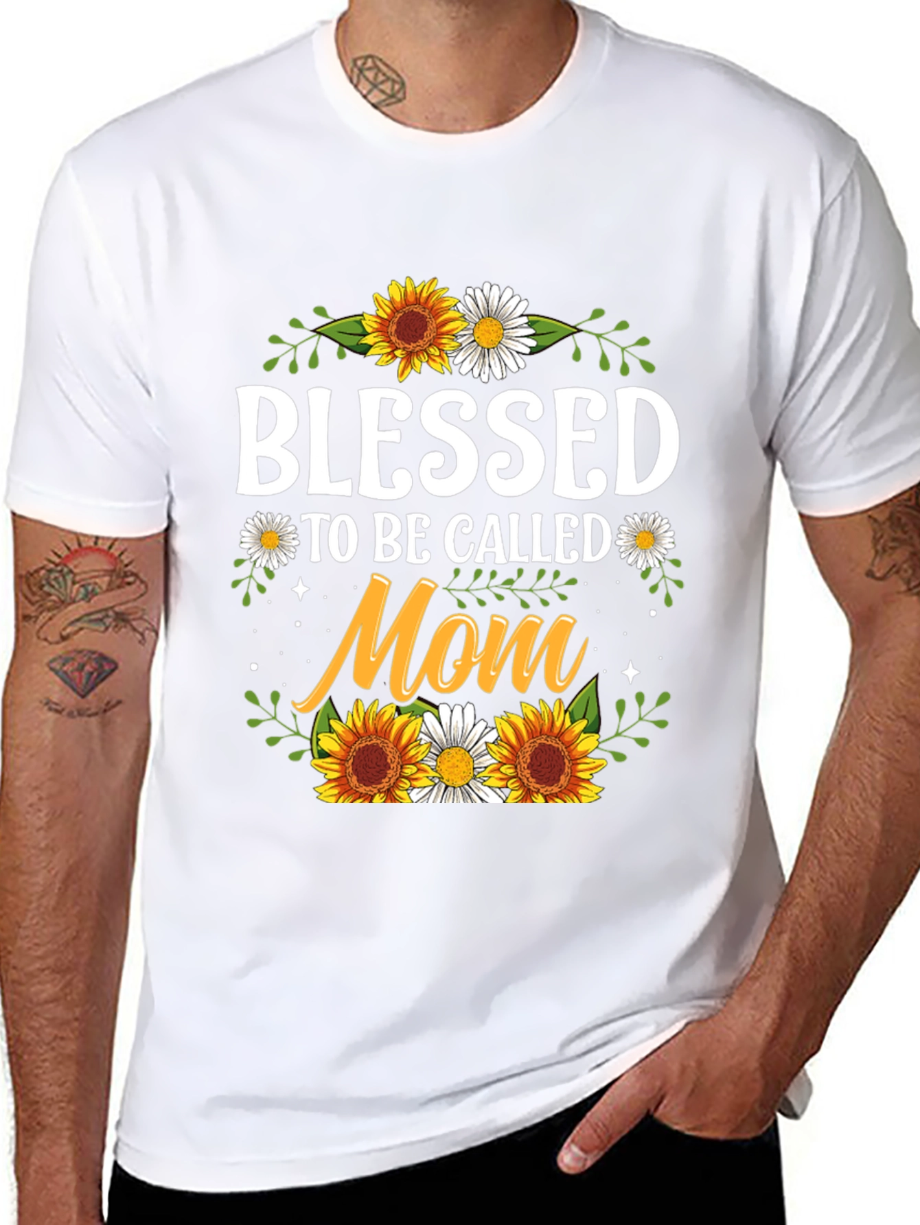 Blessed Mom T-Shirt - Sunflower Graphic Tee