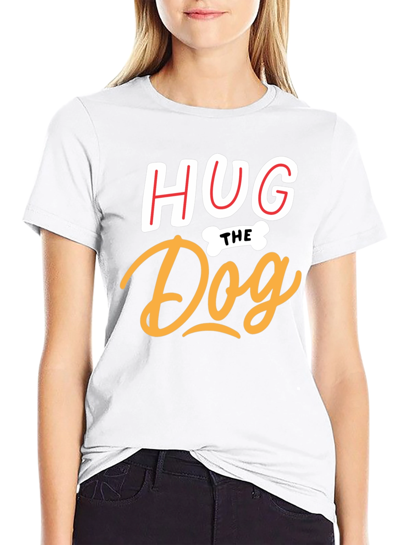 Hug The Dog Graphic T-Shirt
