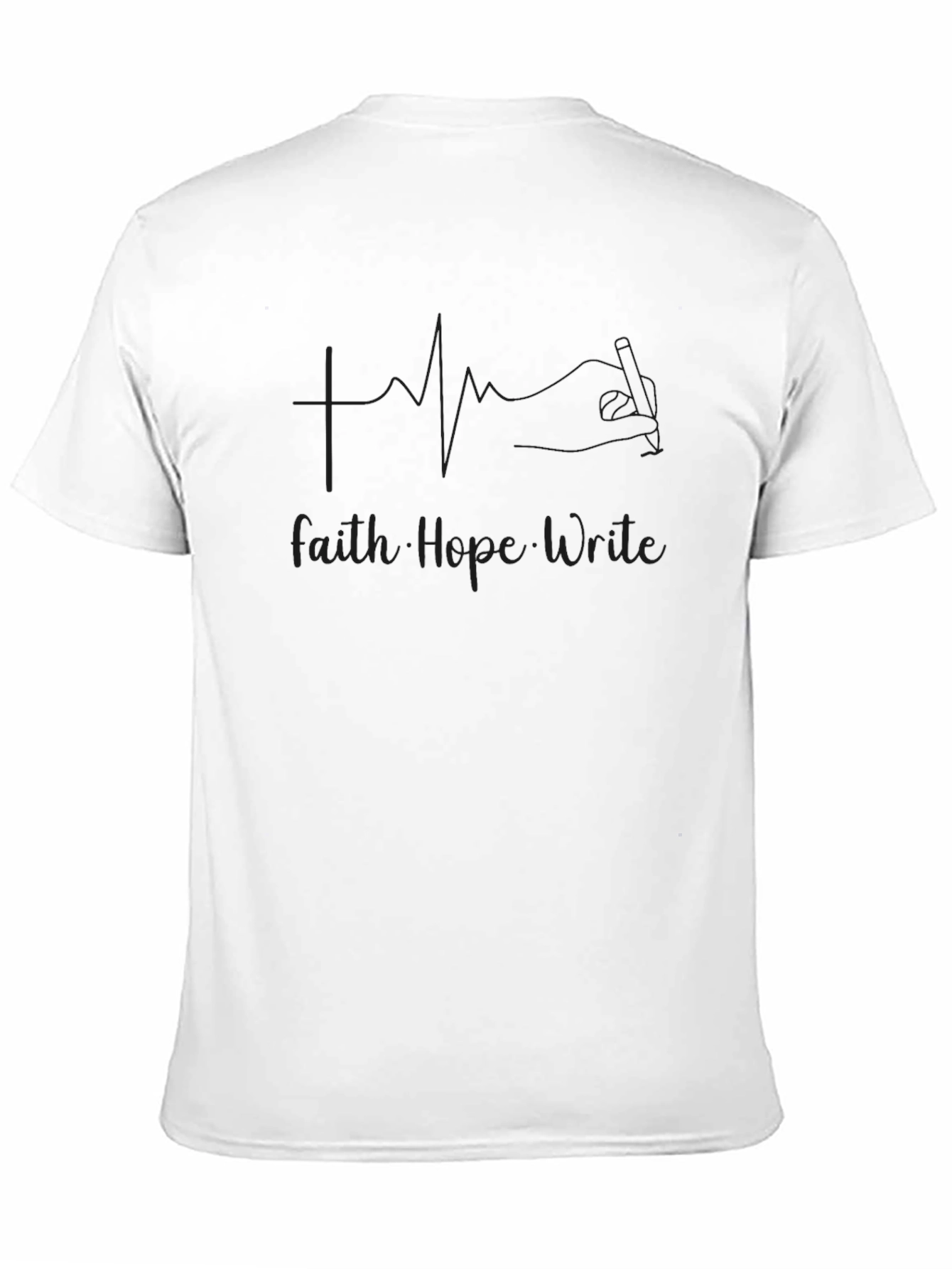 Faith Hope Write Black T-Shirt