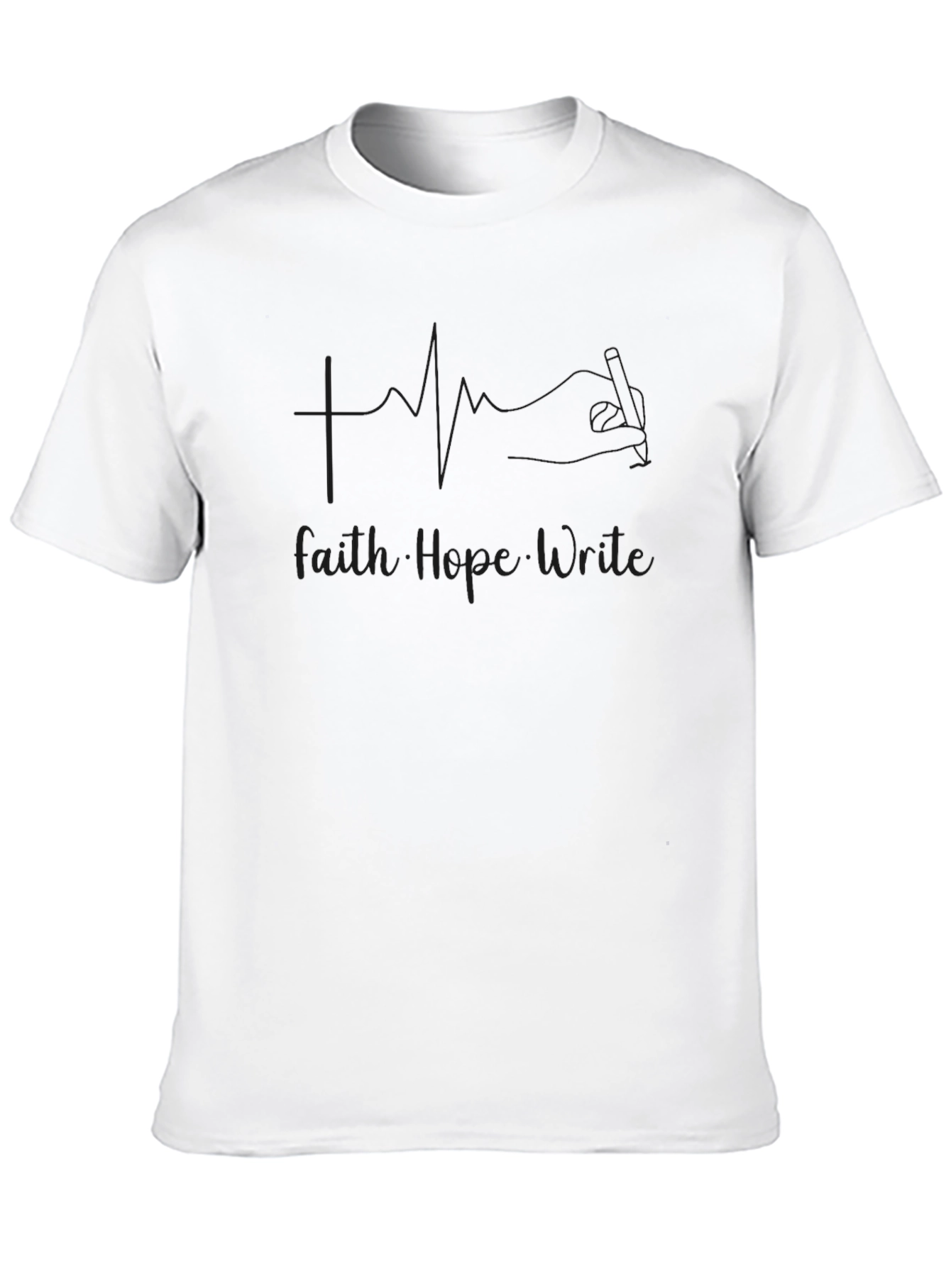 Faith Hope Write Black T-Shirt