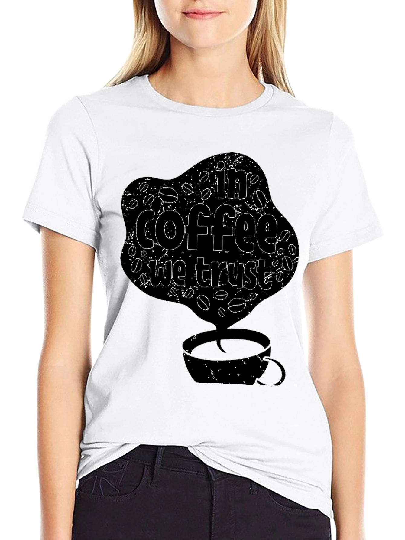 In Coffee We Trust T-Shirt - Novelty Graphic Tee