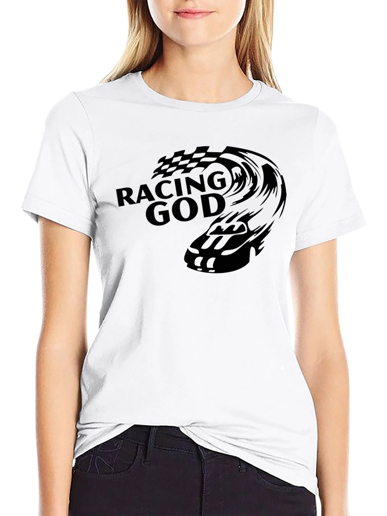 Racing God Black T-Shirt