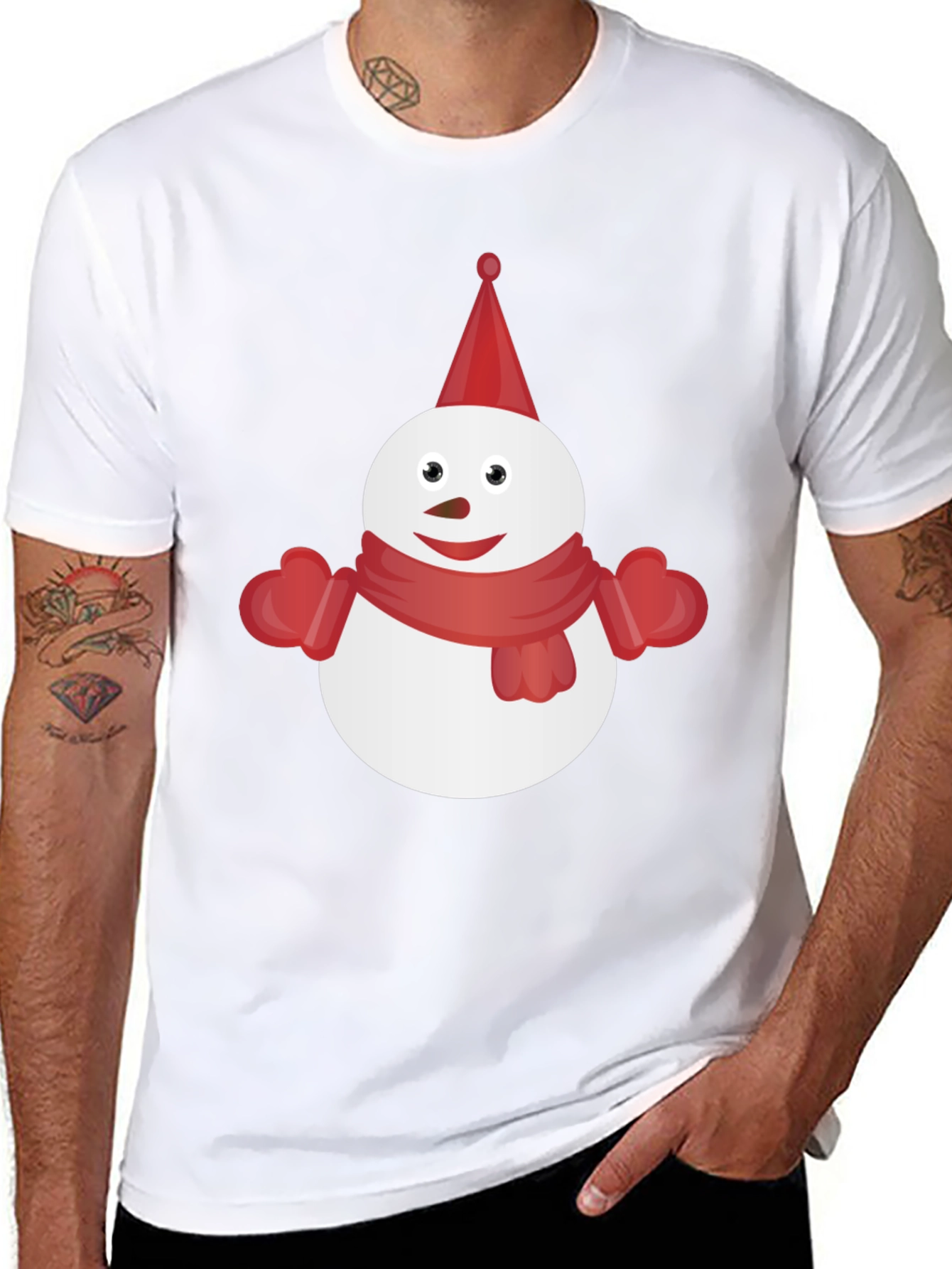 Snowman Graphic Tee - Festive Winter Shirt