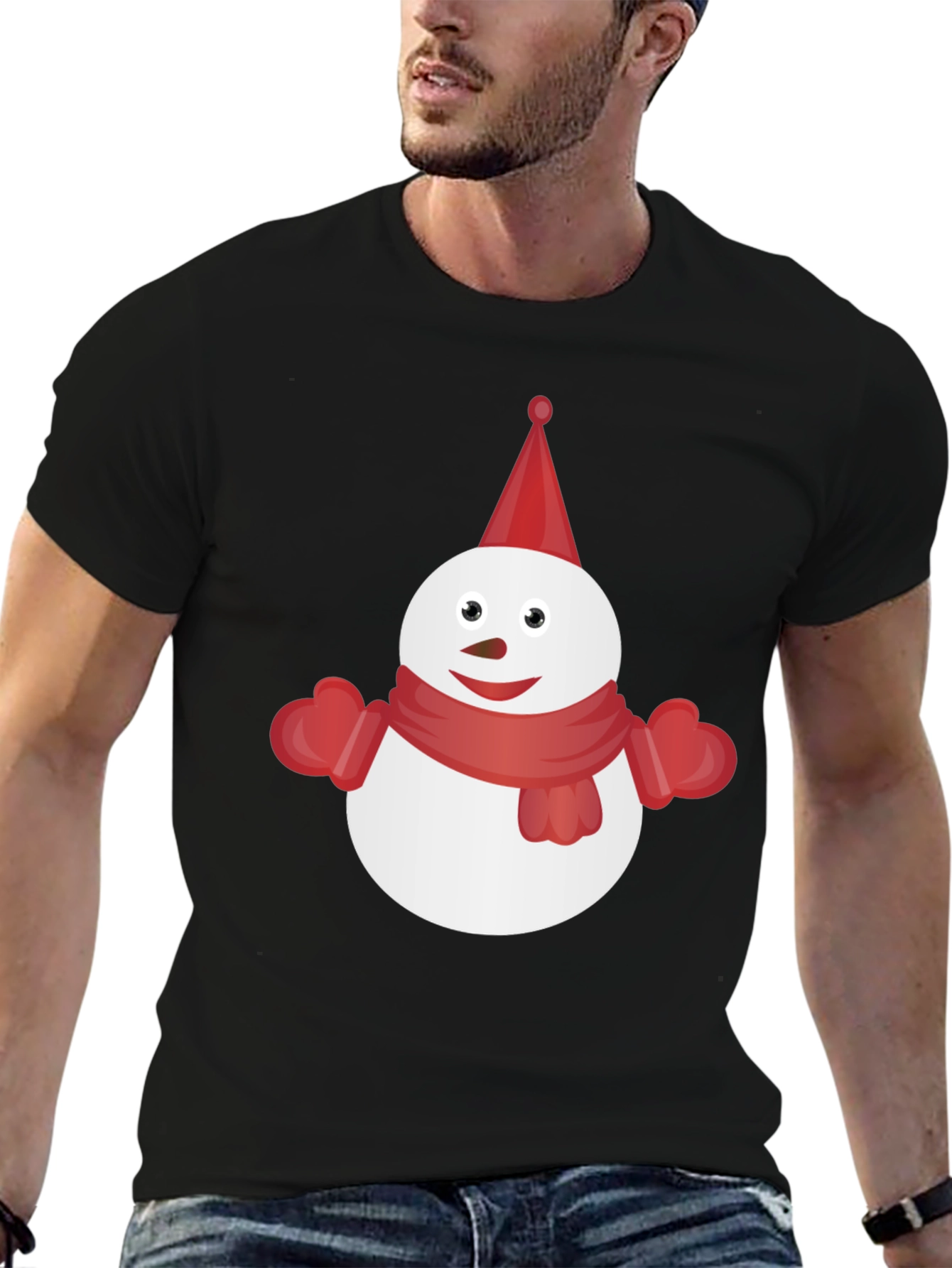 Snowman Graphic Tee - Festive Winter Shirt