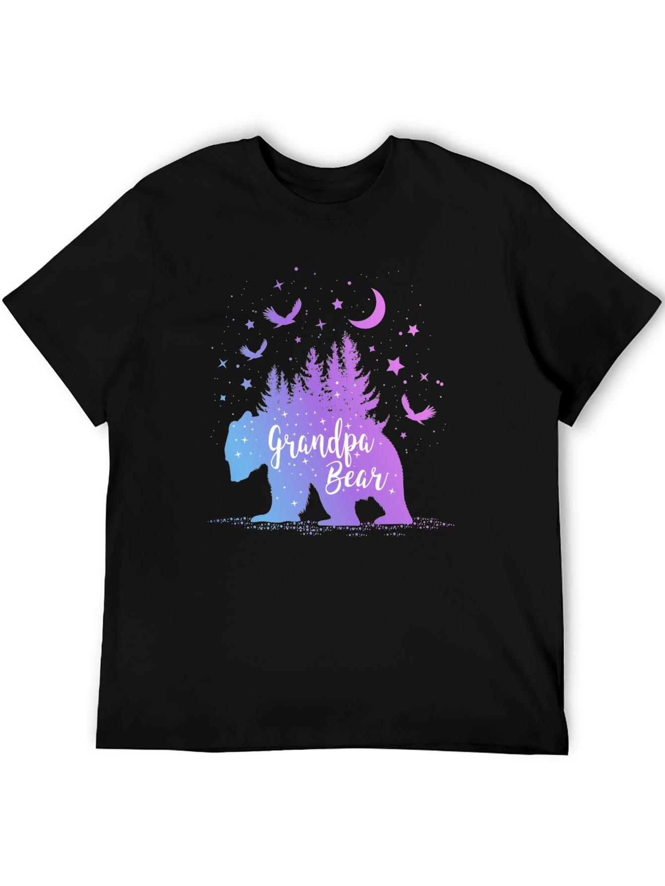 Grandpa Bear Galaxy Graphic T-Shirt