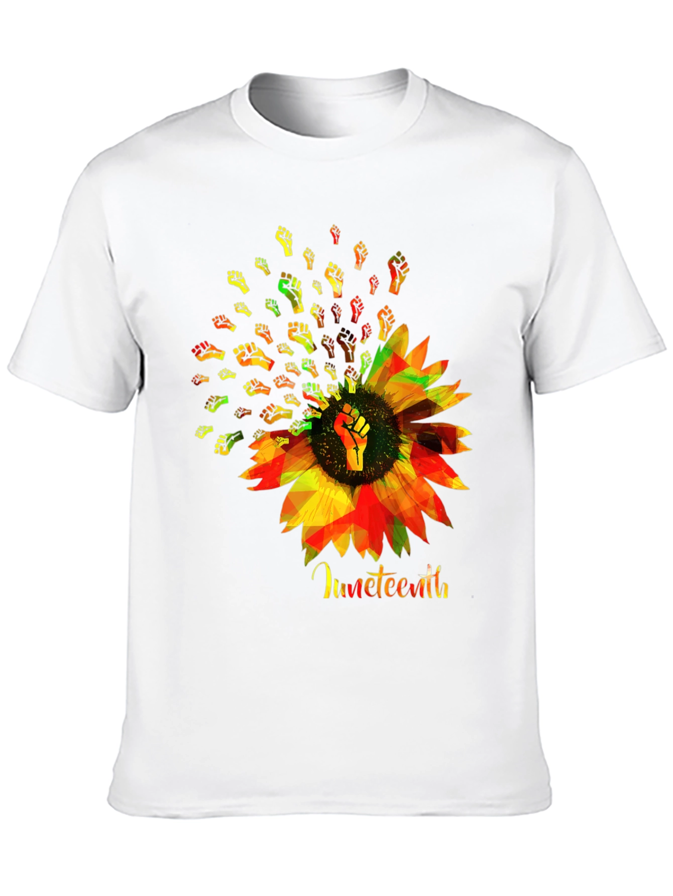 Juneteenth Sunflower Fist T-Shirt