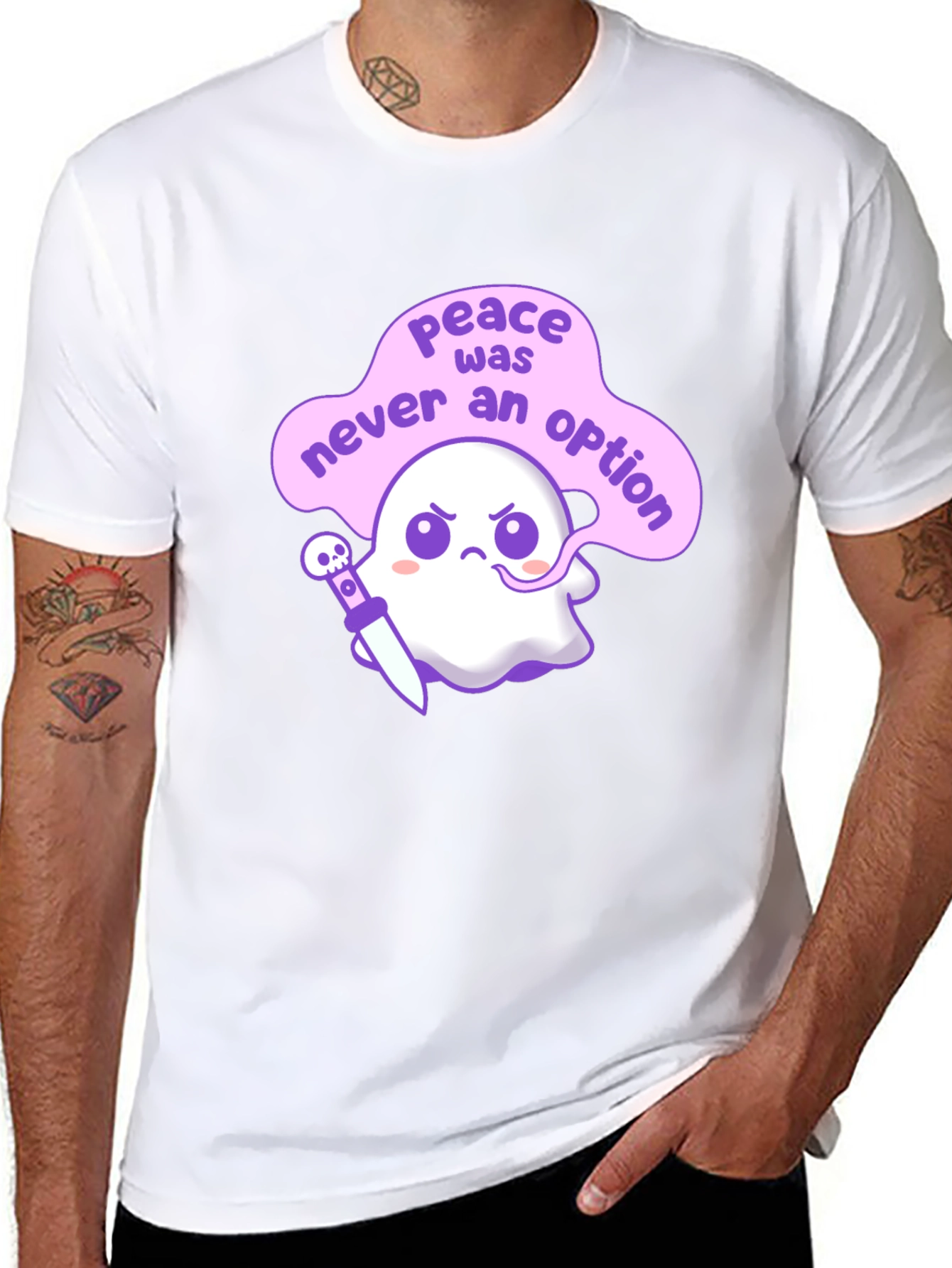 Peace Was Never an Option Ghost T-Shirt