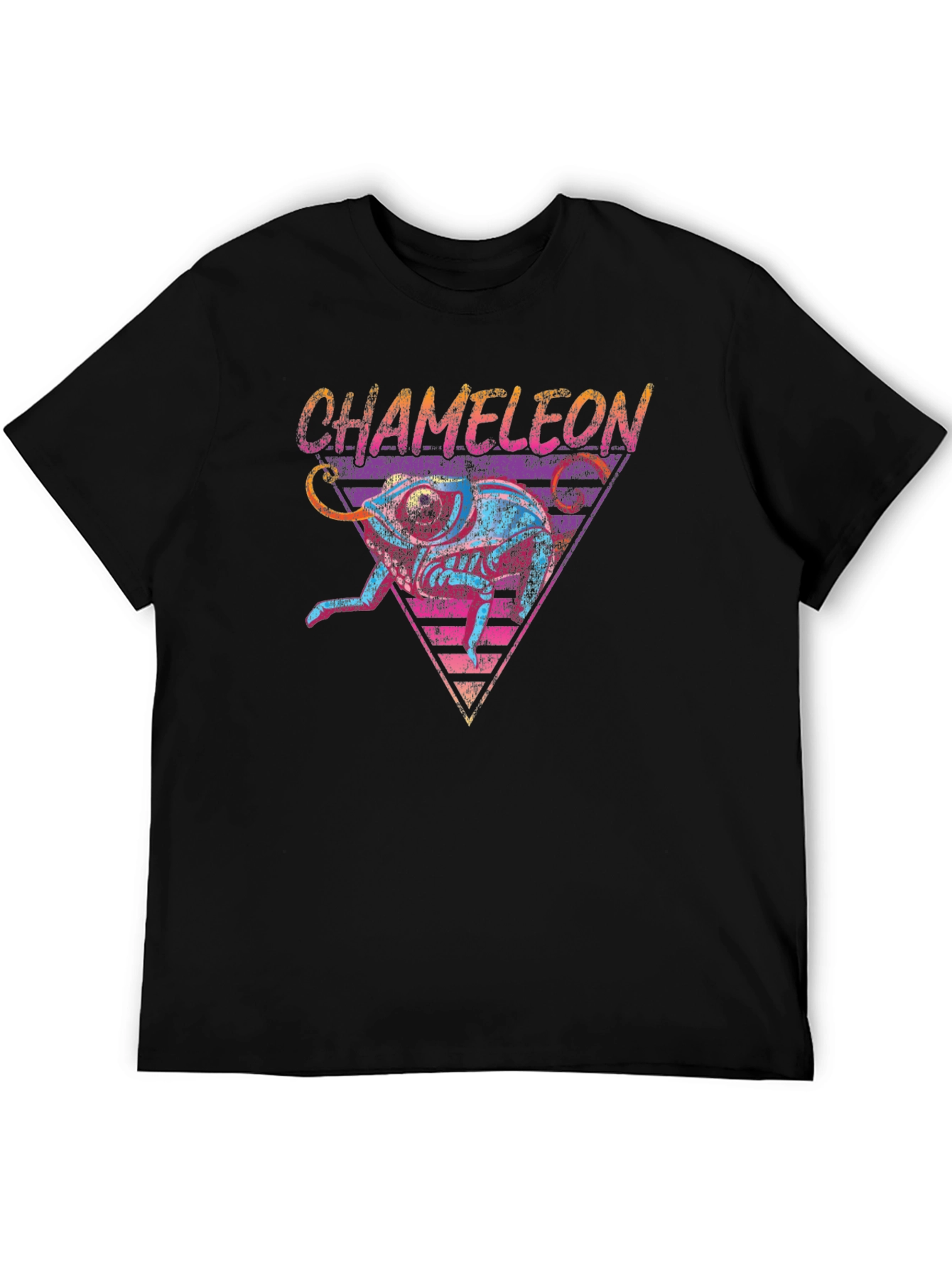 Retro Chameleon Graphic Tee - Cool Animal T-Shirt