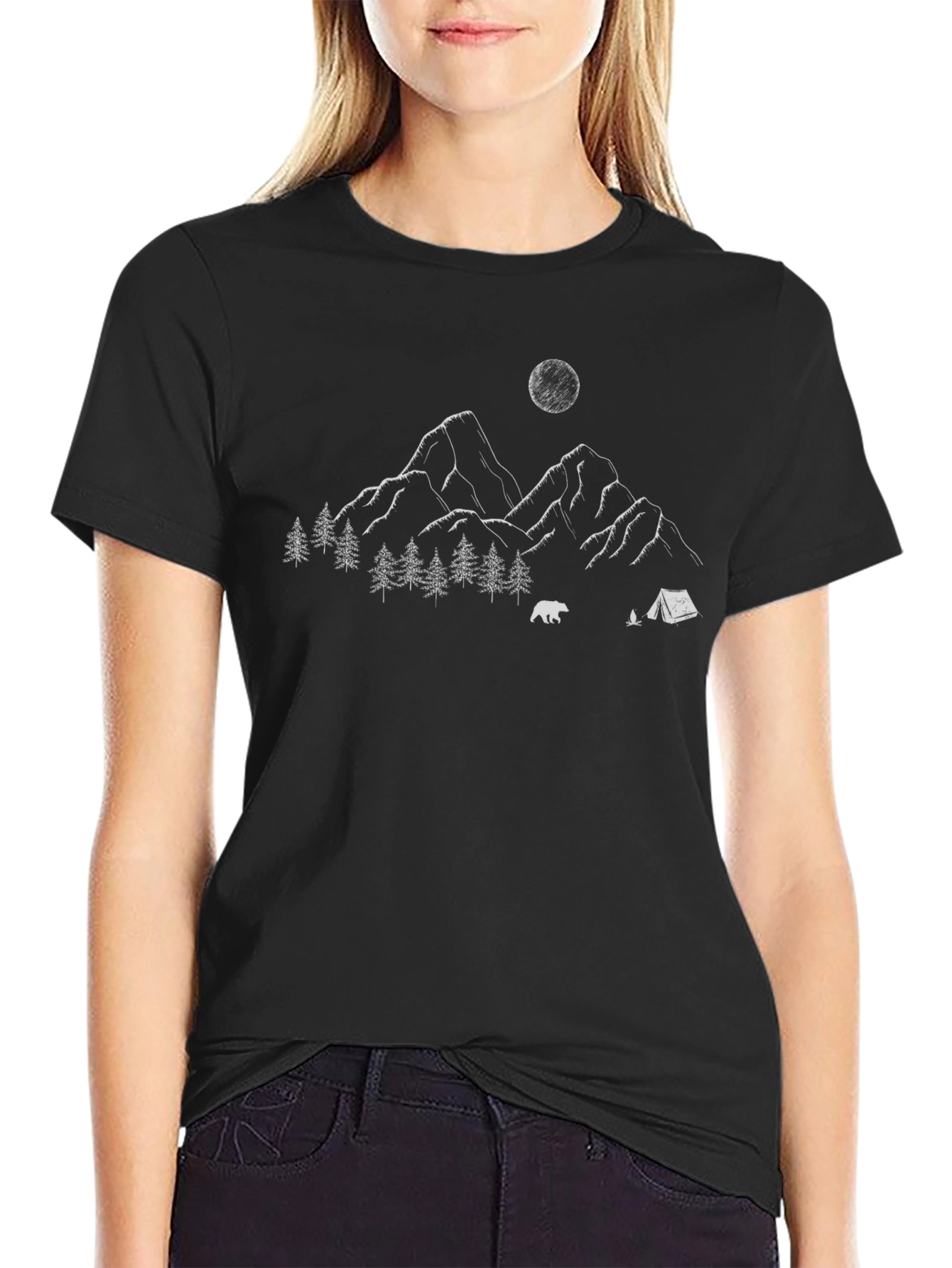 Mountain Camp Graphic Tee - Black