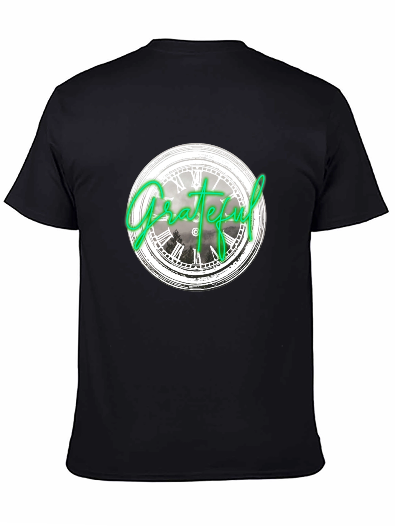 Grateful Clock Graphic Tee - Black