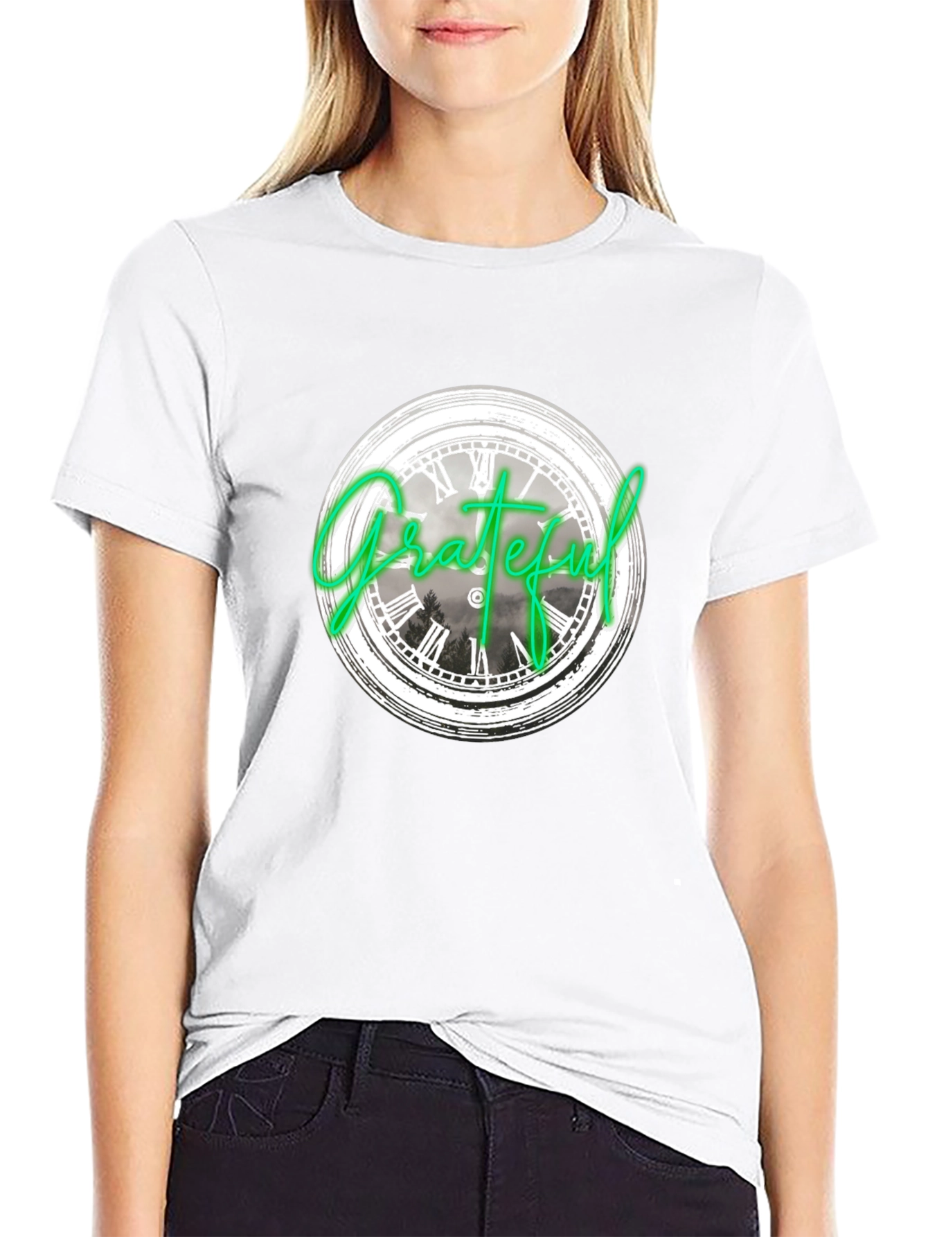Grateful Clock Graphic Tee - Black