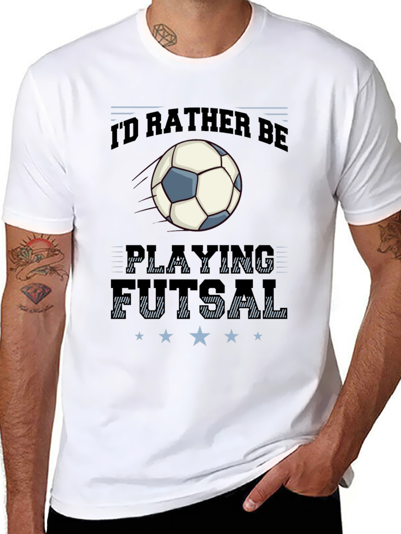 Id Rather Be Playing Futsal Graphic Tee