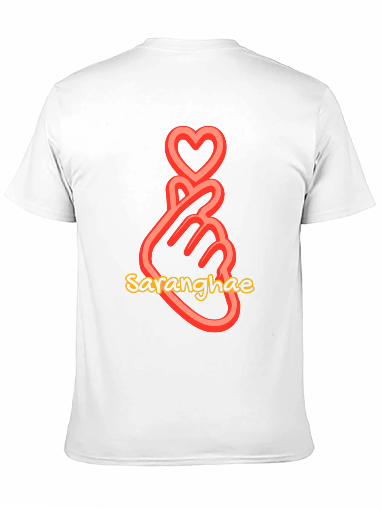 Sarangahe Finger Heart Black T-Shirt