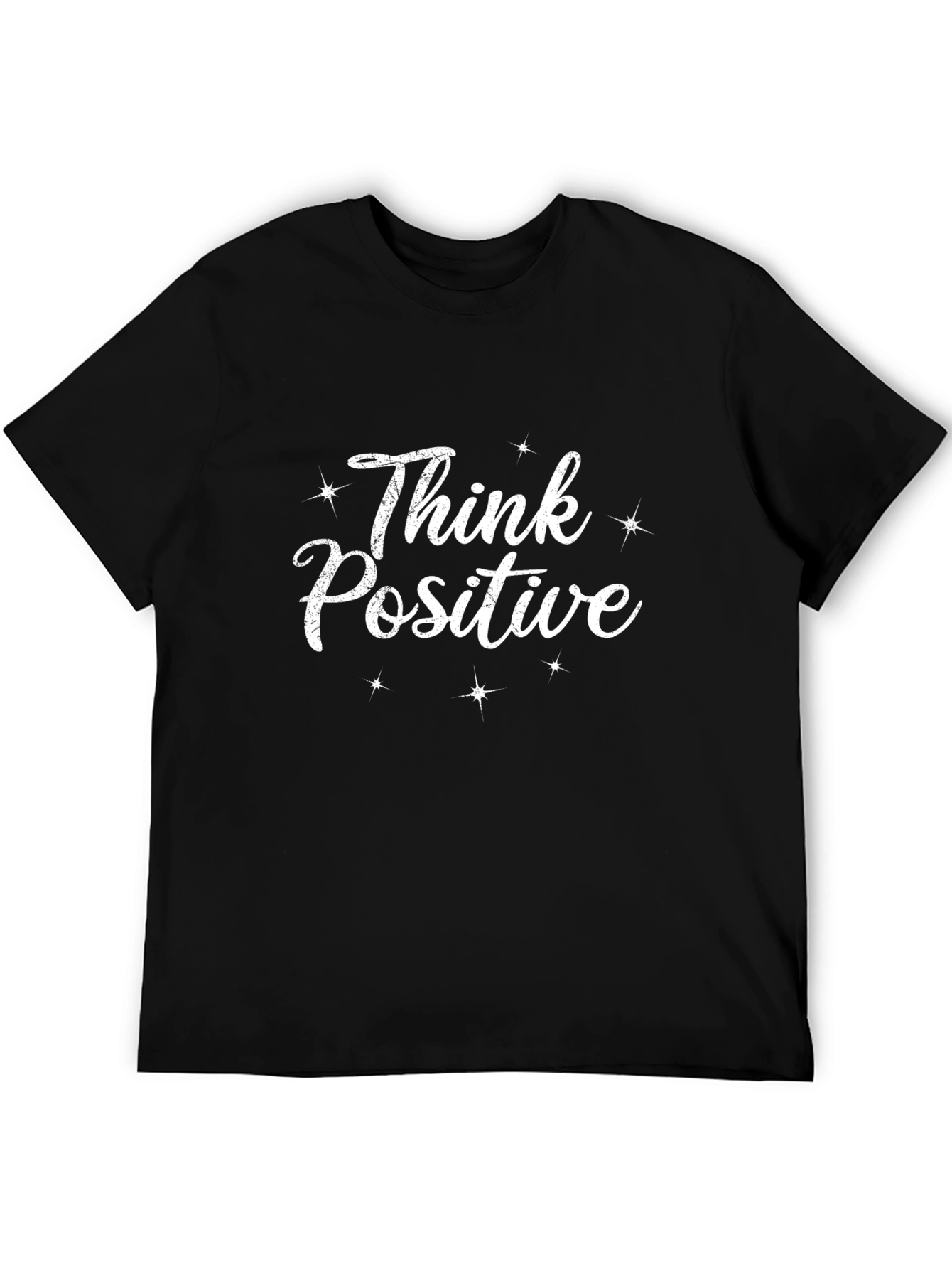 Think Positive Graphic T-Shirt - Black
