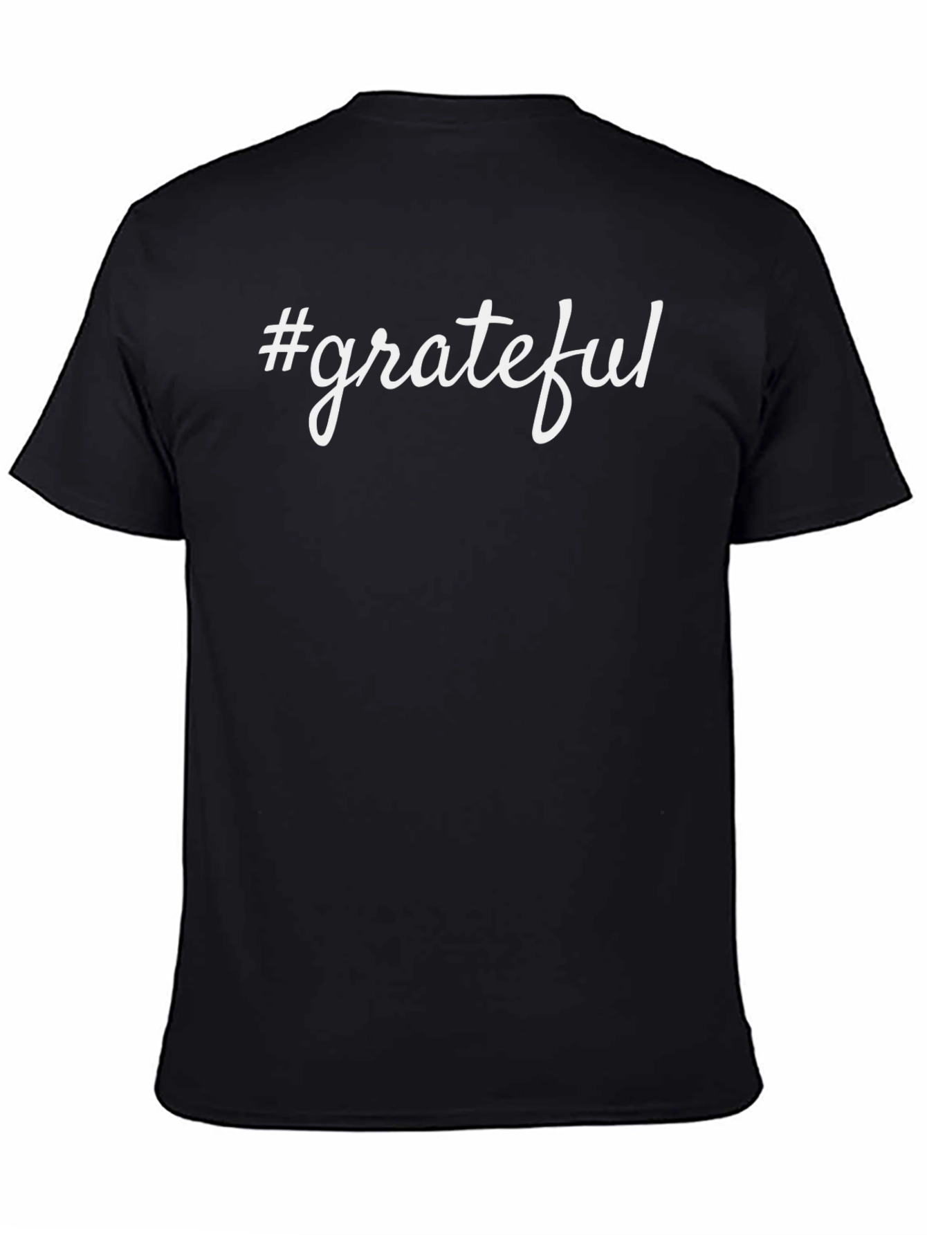 #Grateful Black T-Shirt - Stylish Casual Tee