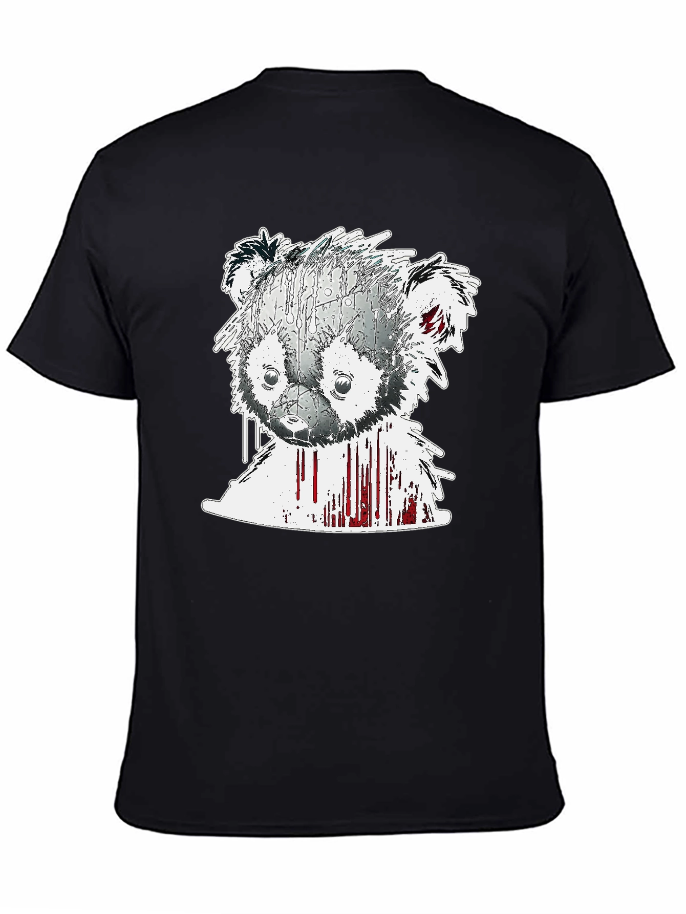 Abstract Bear Graphic Tee - Mens Black T-Shirt