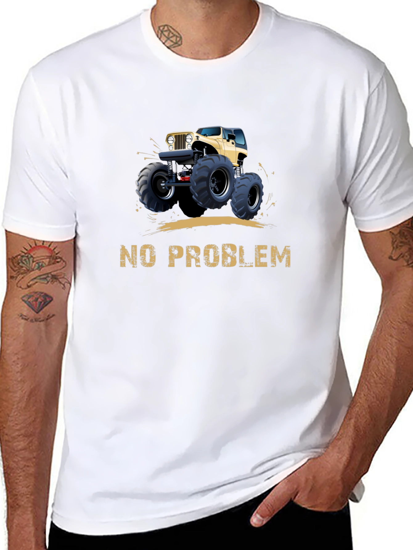 No Problem Monster Truck Graphic Tee
