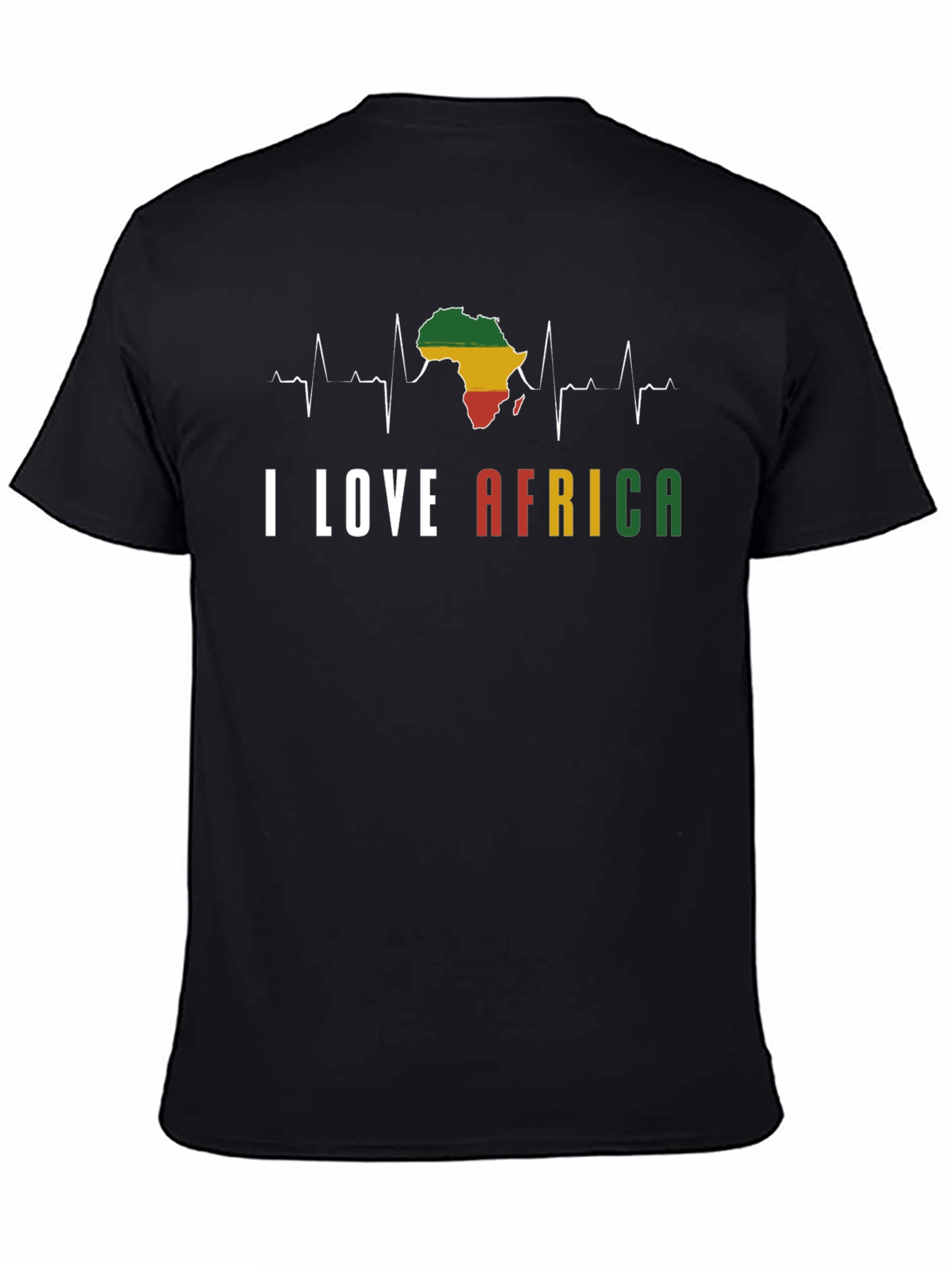 I Love Africa T-Shirt - Black Pride Tee