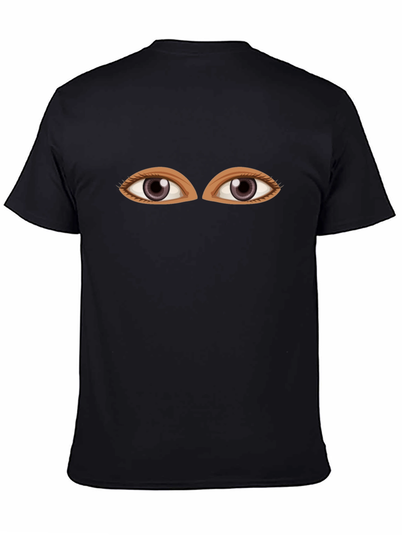 Eyes Graphic Tee - Black Cotton Comfort