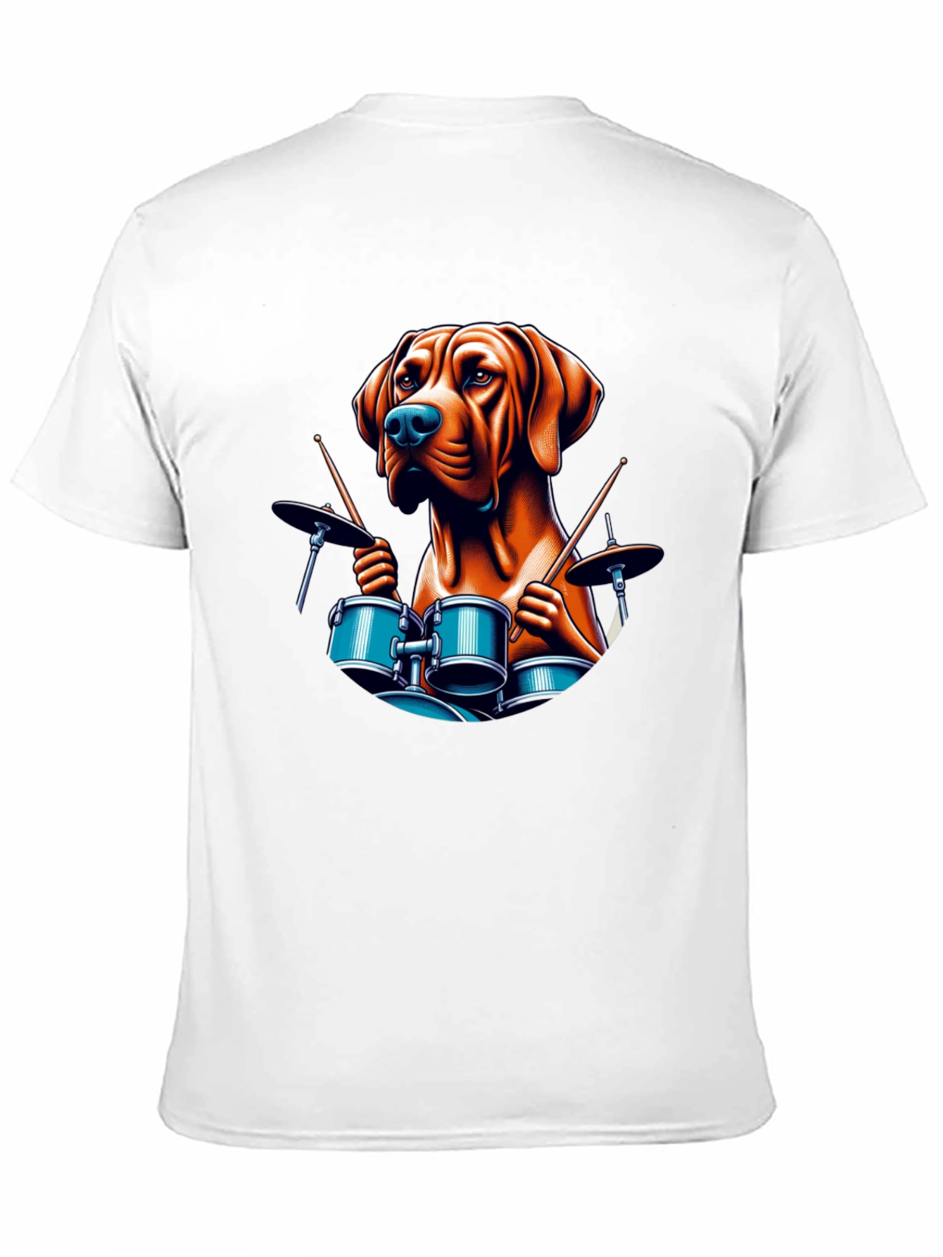 Dog Drummer Graphic Tee - Black T-Shirt